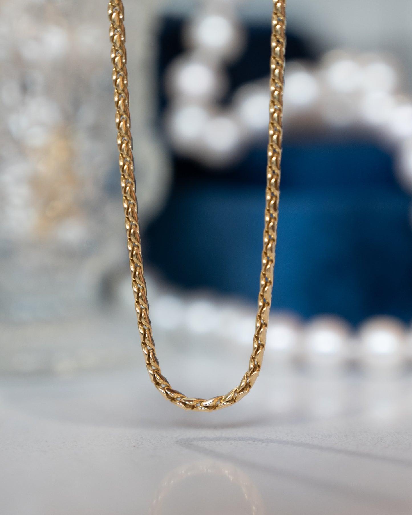 24.5" Woven S Link Chain Necklace 18k Yellow Gold