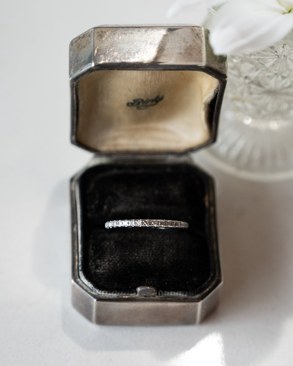 .17 Half-Eternity Diamond Wedding Band Platinum