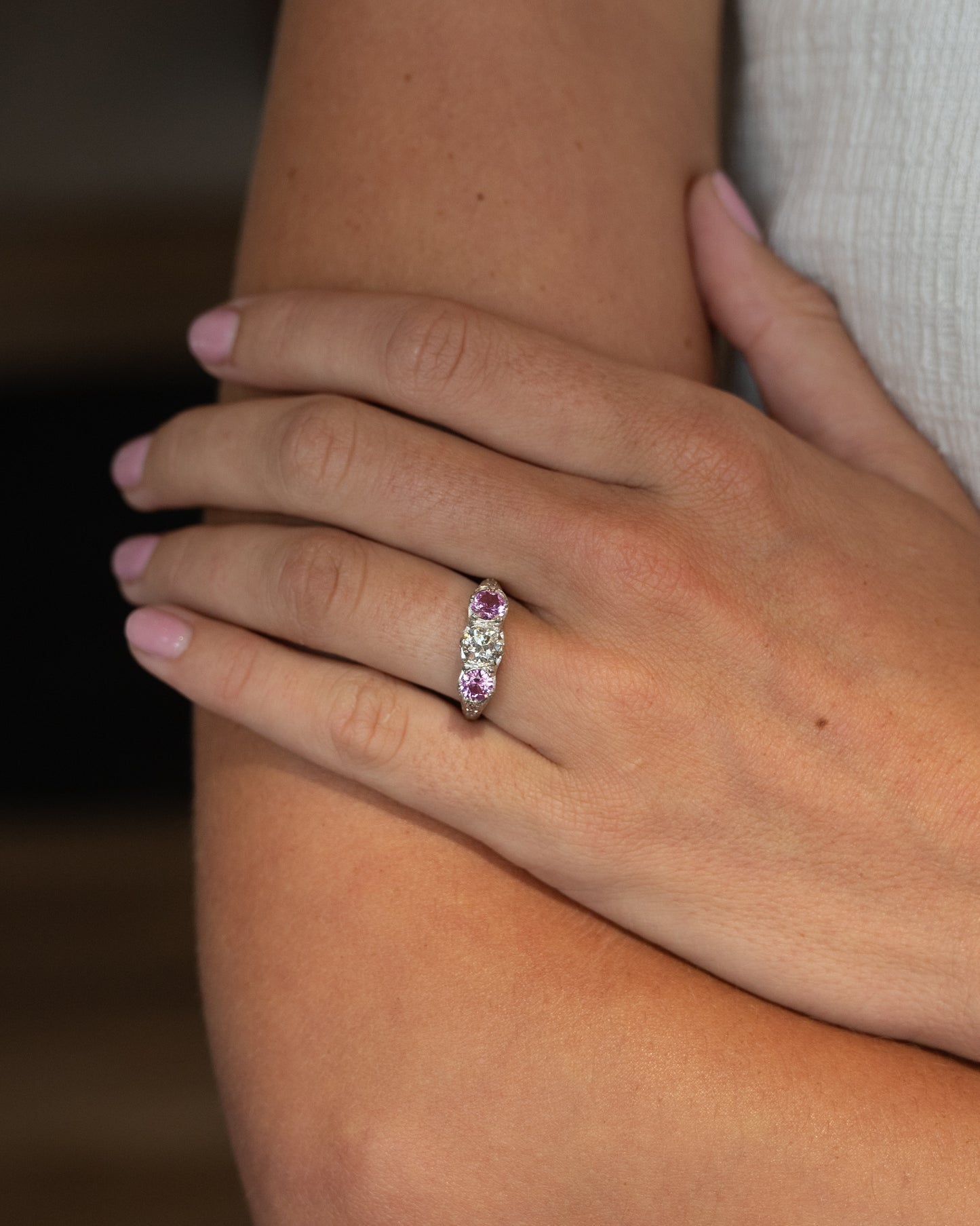 .79 Antique Edwardian Diamond Engagement Ring Platinum
