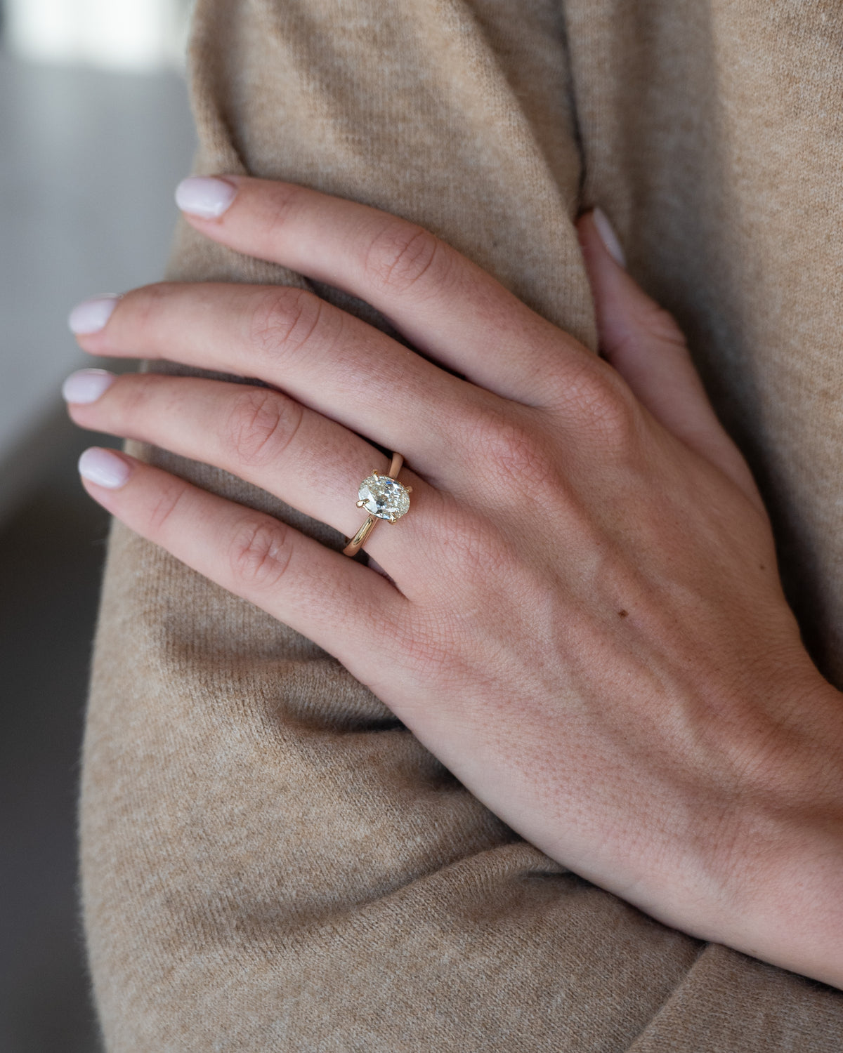 1.76 GIA Oval Diamond Engagement Ring 14k