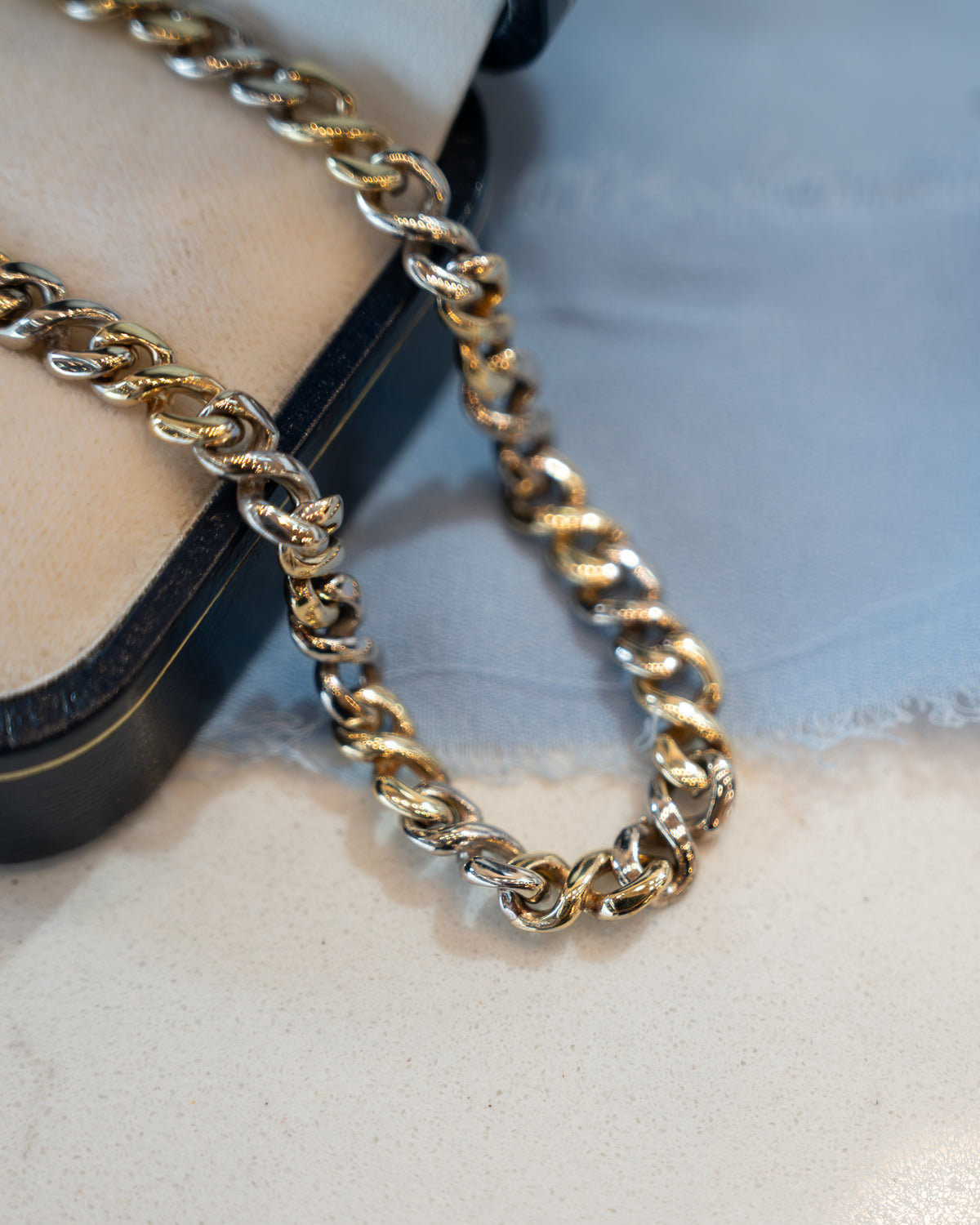 Men's Infinity Link Bracelet Two-Tone 14k