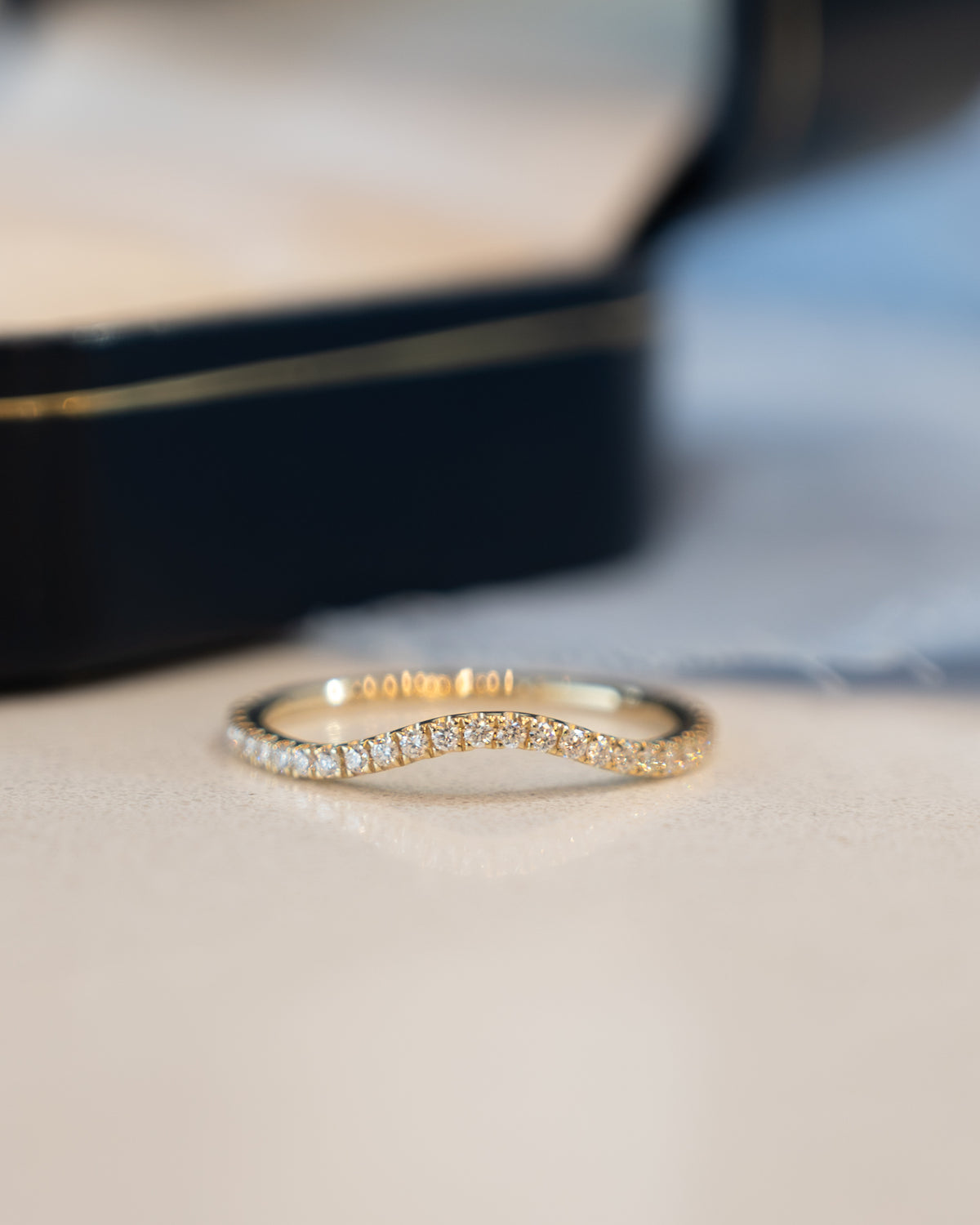 .21 Diamond Contoured Wedding Band 14k Yellow Gold