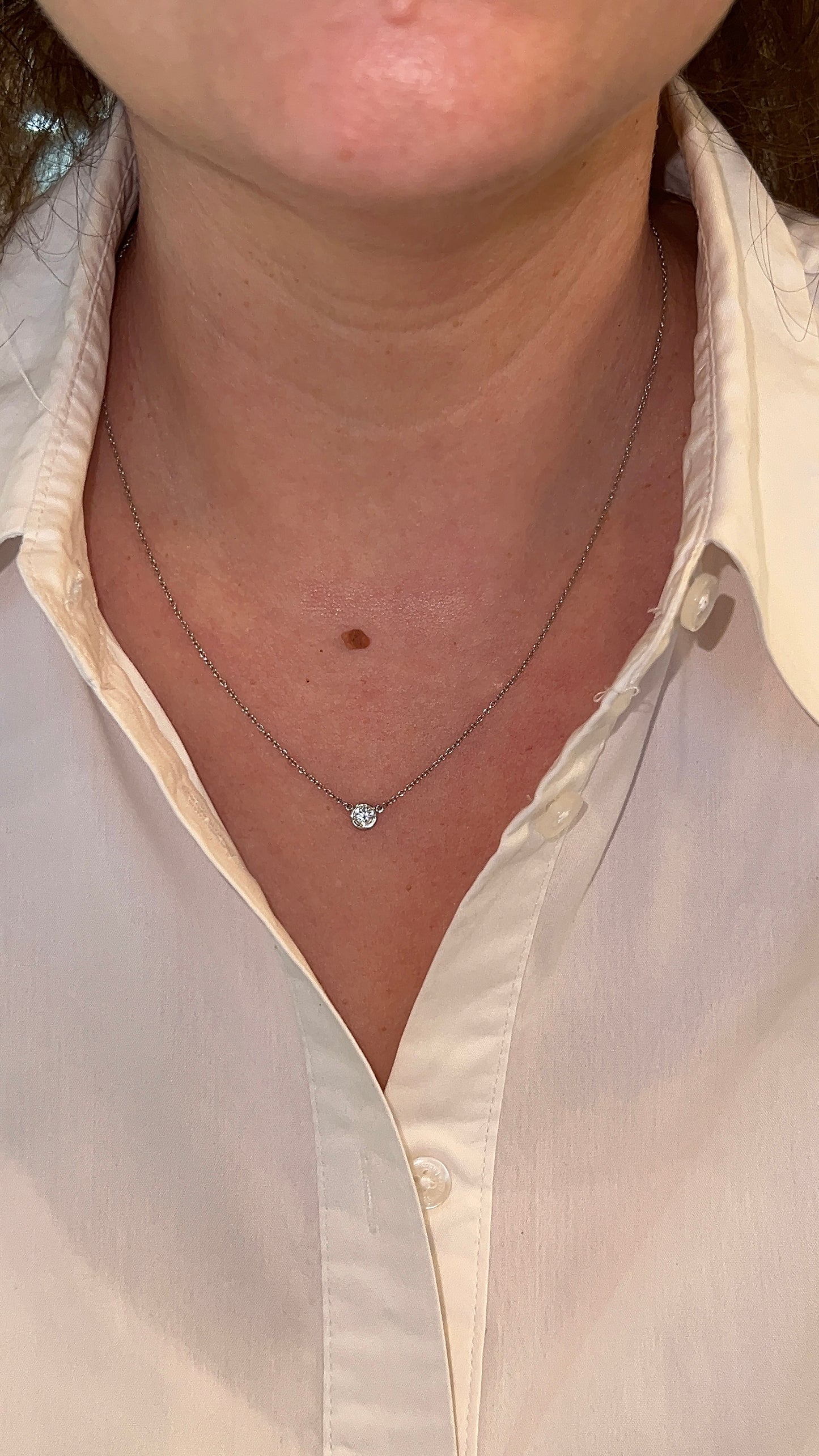 .32 Tiffany & Co. Solitaire Diamond Necklace in Platinum