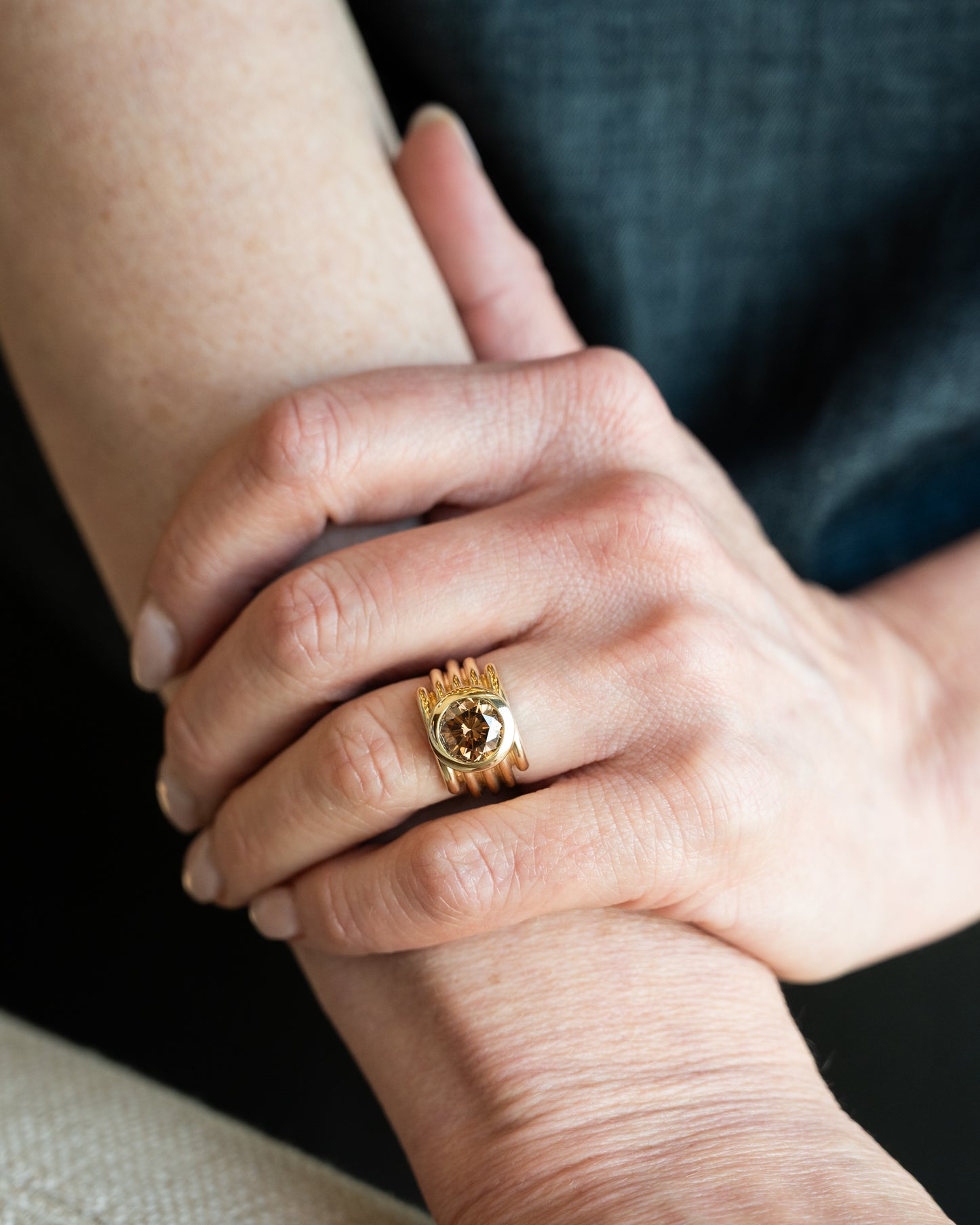 2.53 Round Diamond Engagement Ring 14k