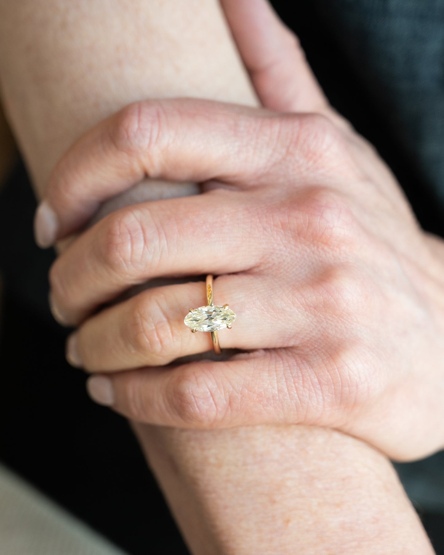 2.45 GIA Moval Diamond Engagement Ring 14k