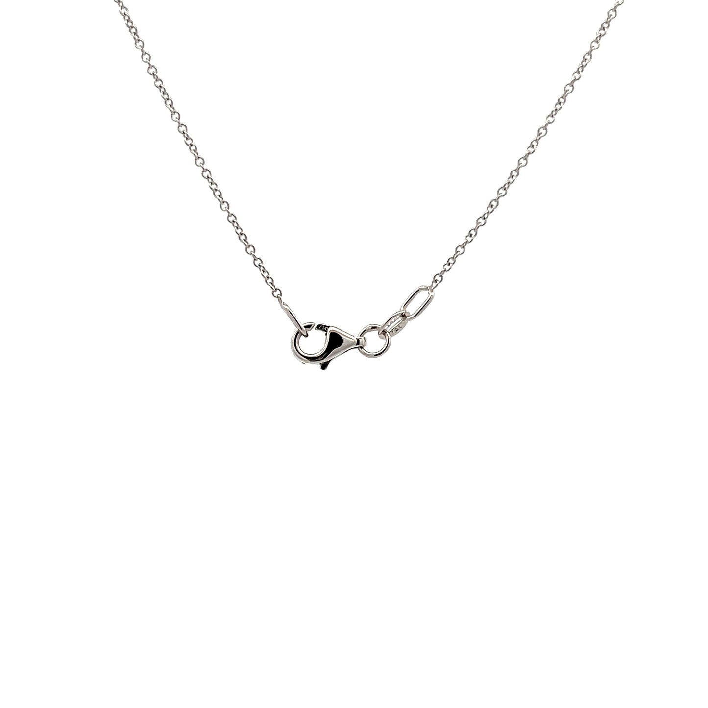 .49 Diamond Bar Pendant Necklace in 18k White Gold
