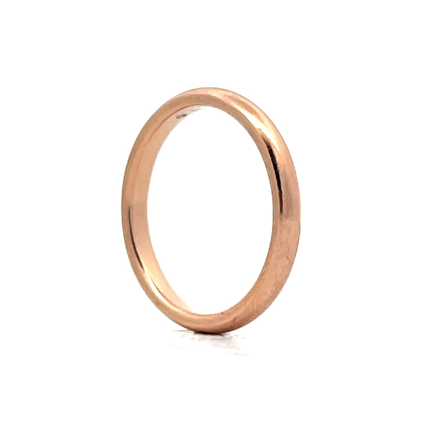 2.5mm Half Round Wedding Band in 14k Rose Gold