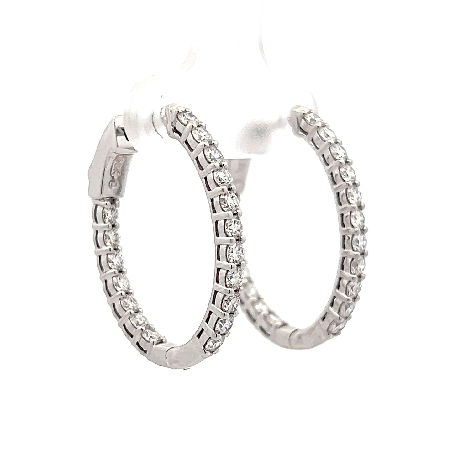 1.36 Inside-Out Diamond Hoop Earrings in 18k