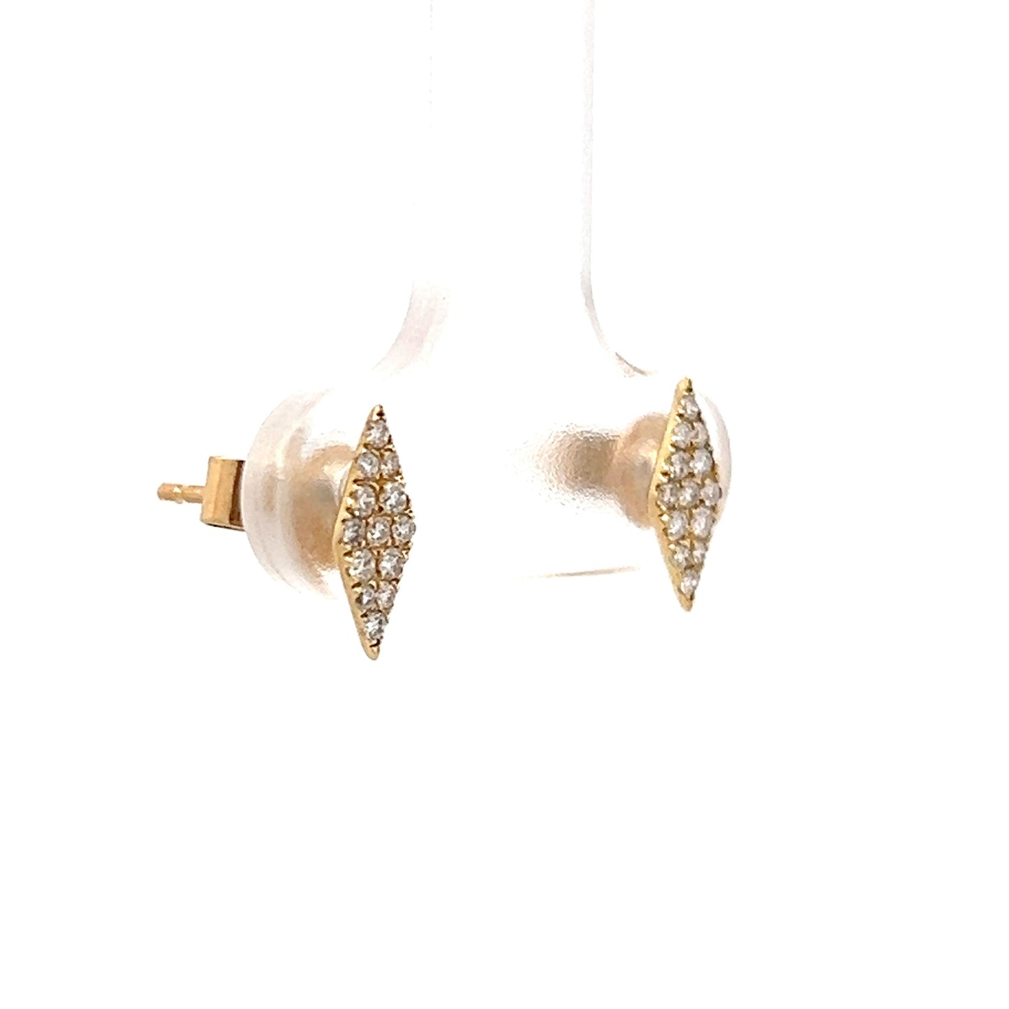 .15 Kite Shaped Diamond Stud Earrings in 14k