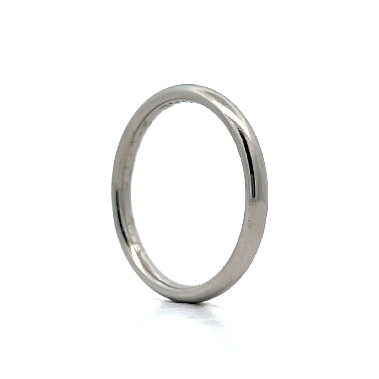 2.5mm Half Round Wedding Band in Platinum
