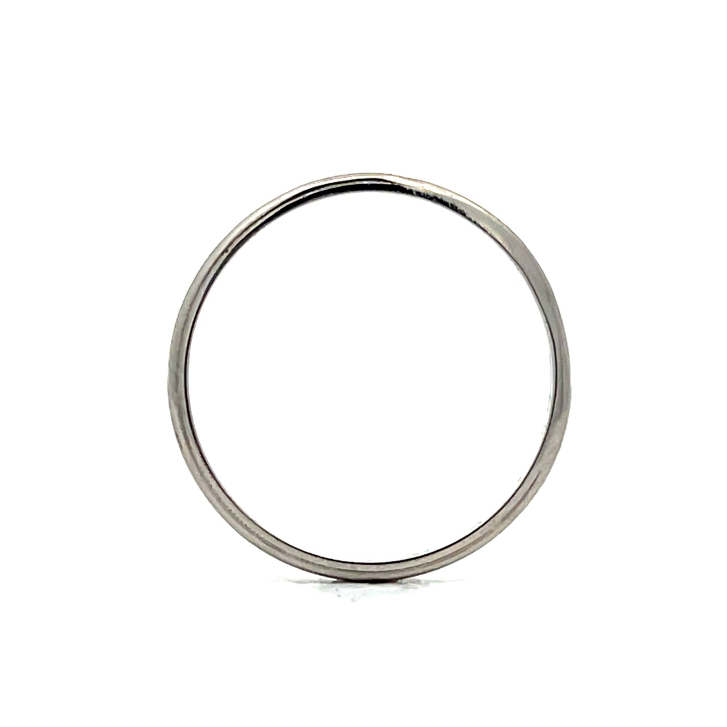 2mm Vintage Mid-Century Wedding Band in Platinum