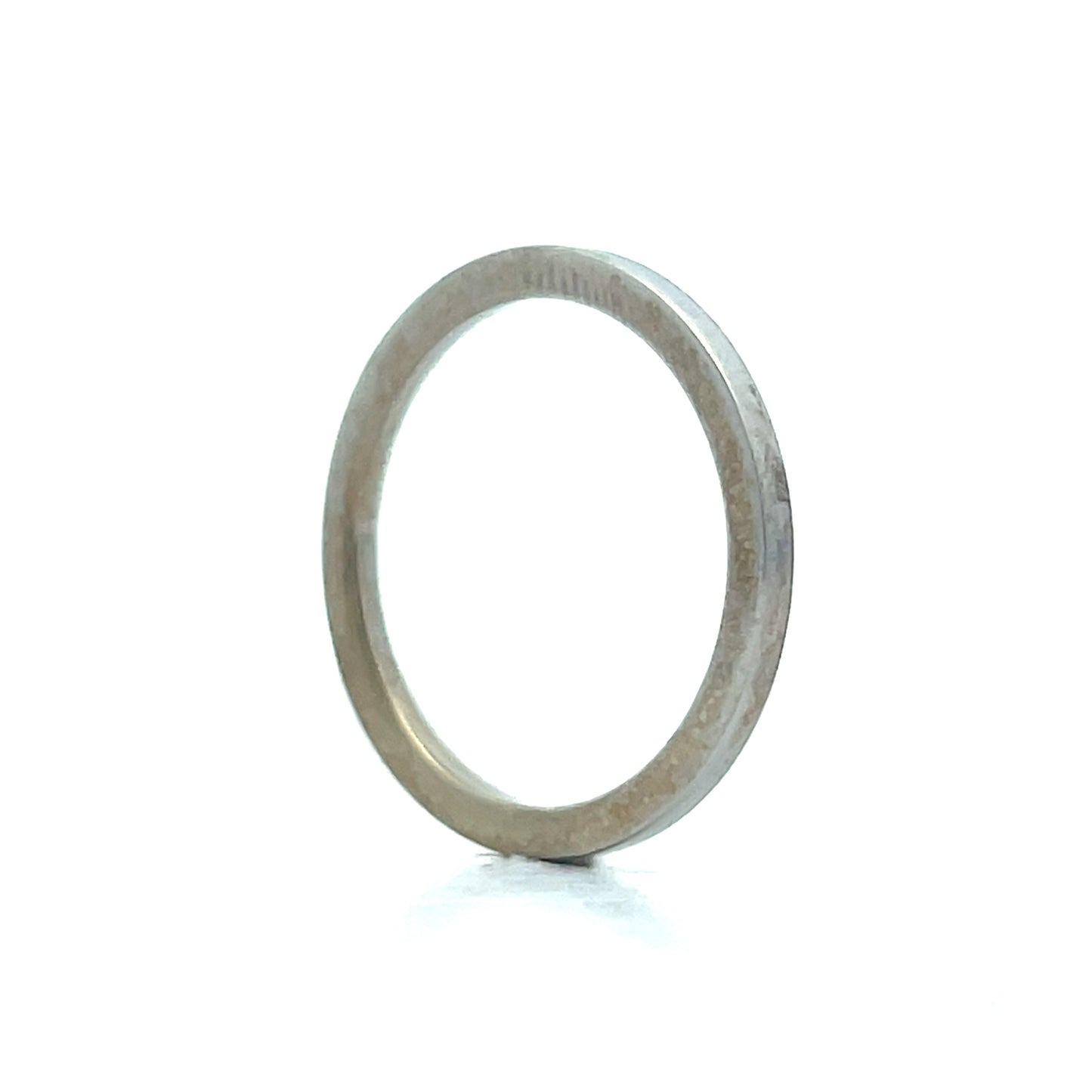 1.75mm Flat Edge Wedding Band in 14k White Gold