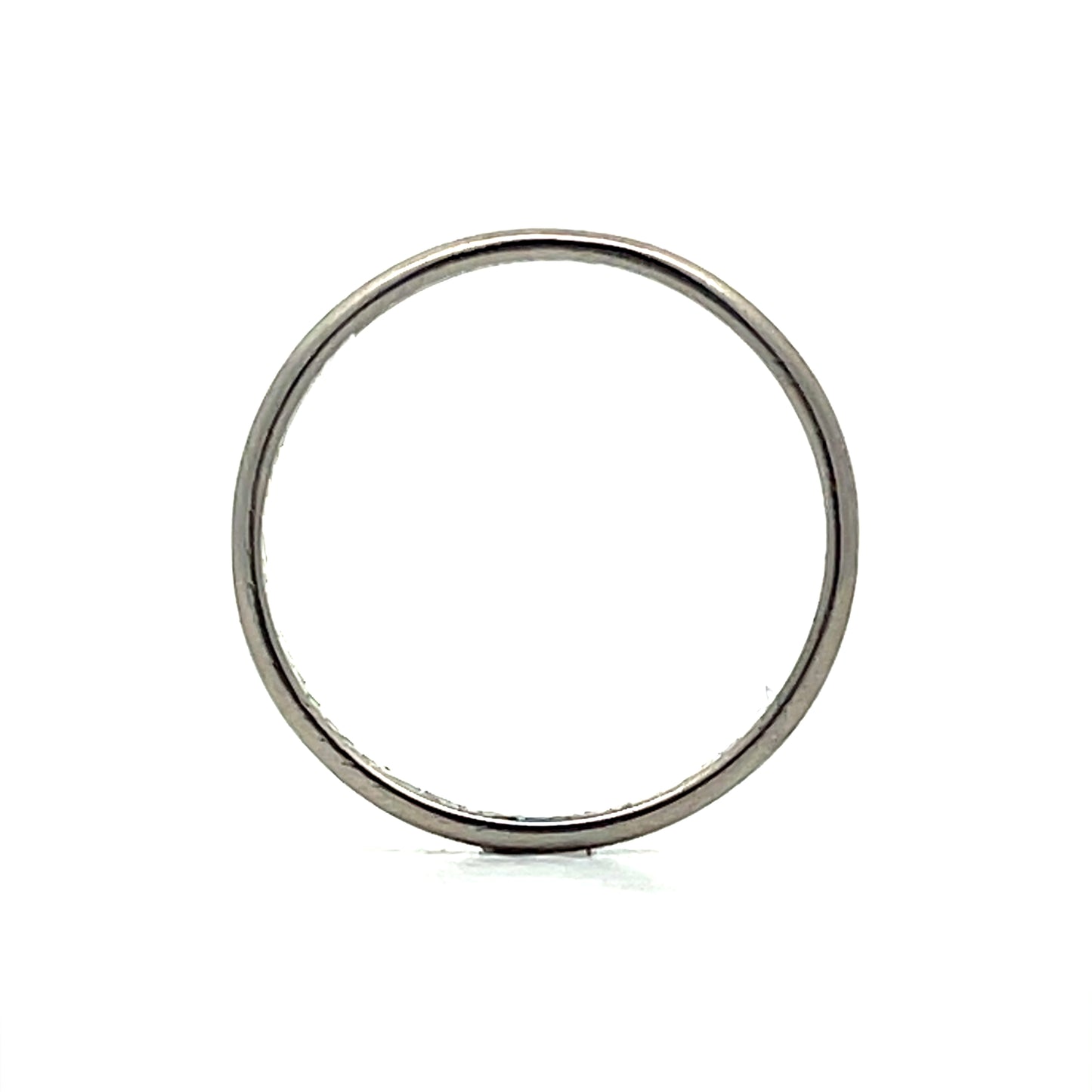 Antique Deco Chevron Engraved Wedding Band in Platinum