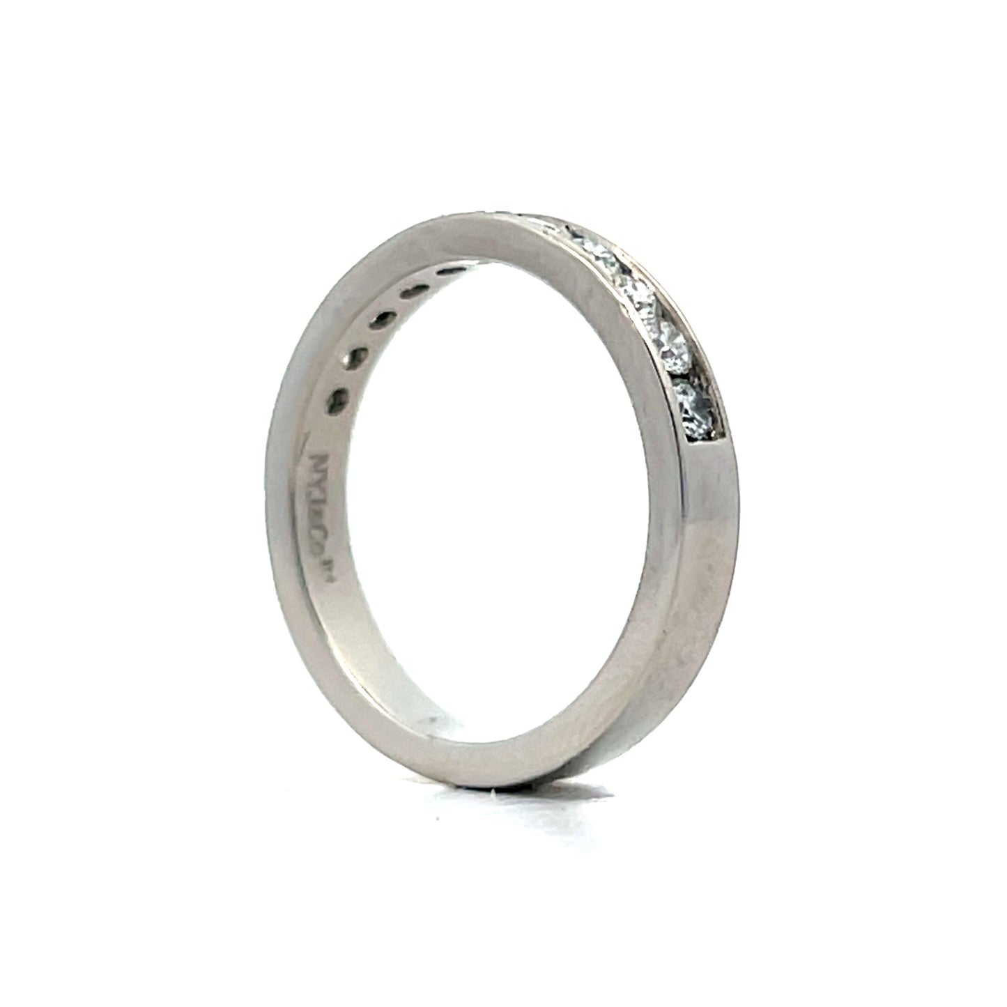 .55 Half Eternity Diamond Wedding Band in Platinum
