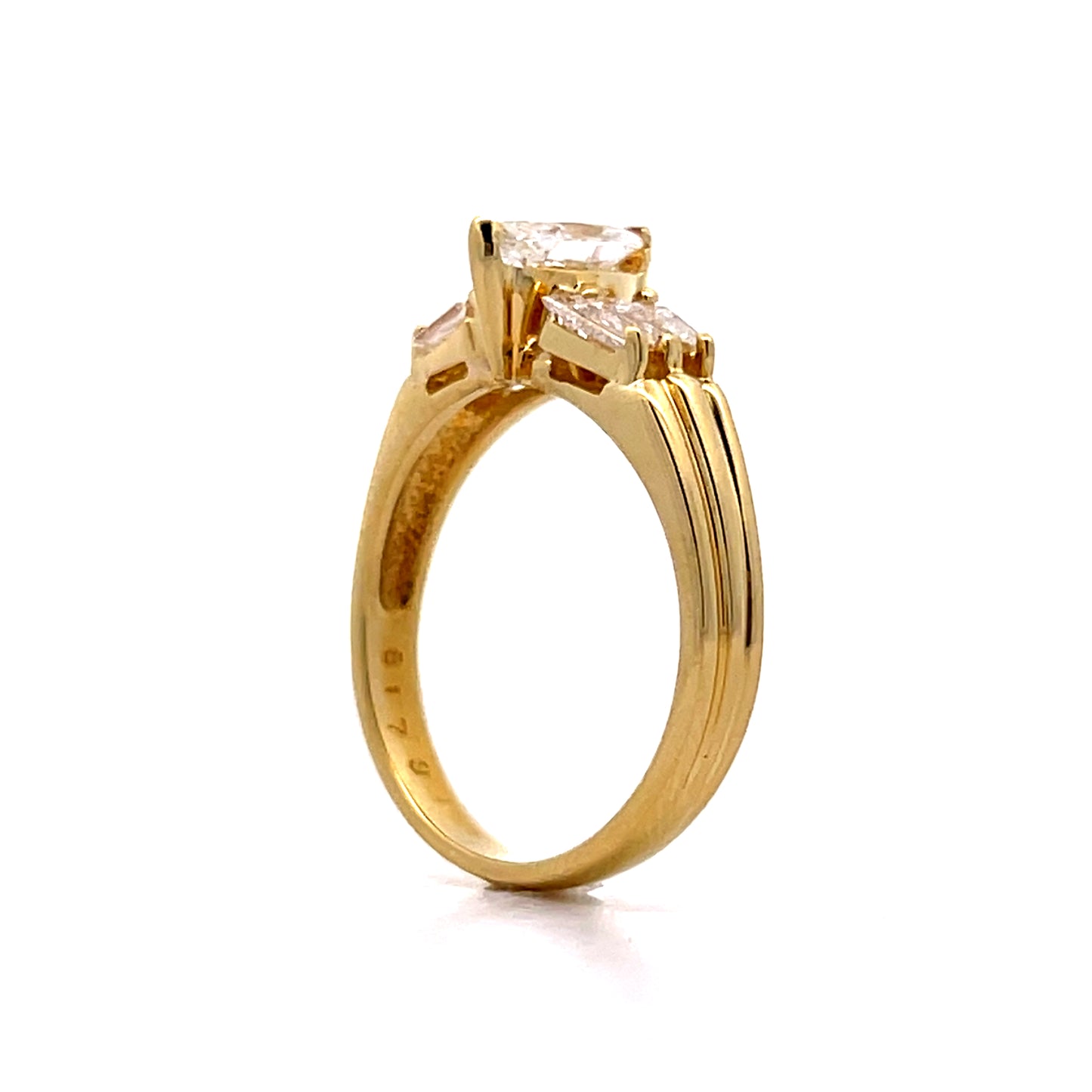 .50 Marquise Cut Diamond Engagement Ring in 18k