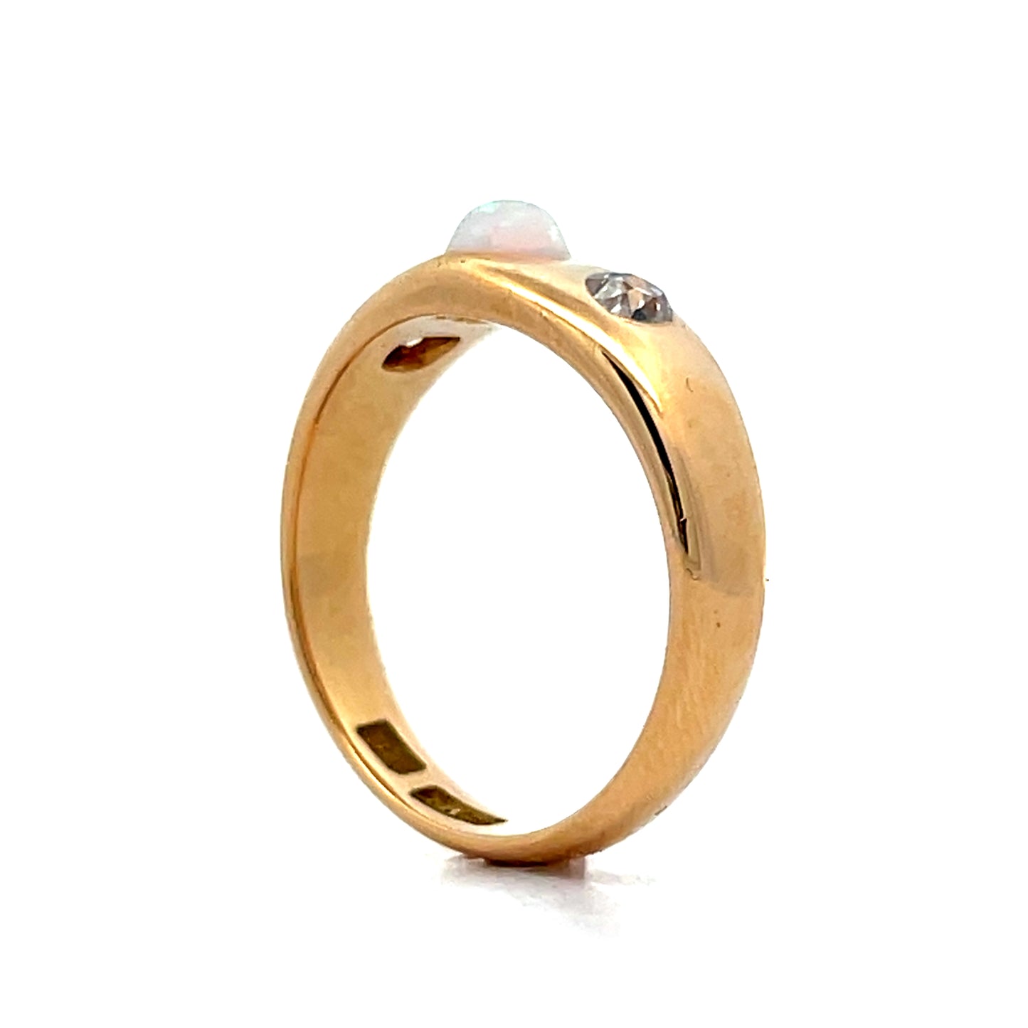 .29 Victorian Opal & Diamond Cocktail Ring in 18k