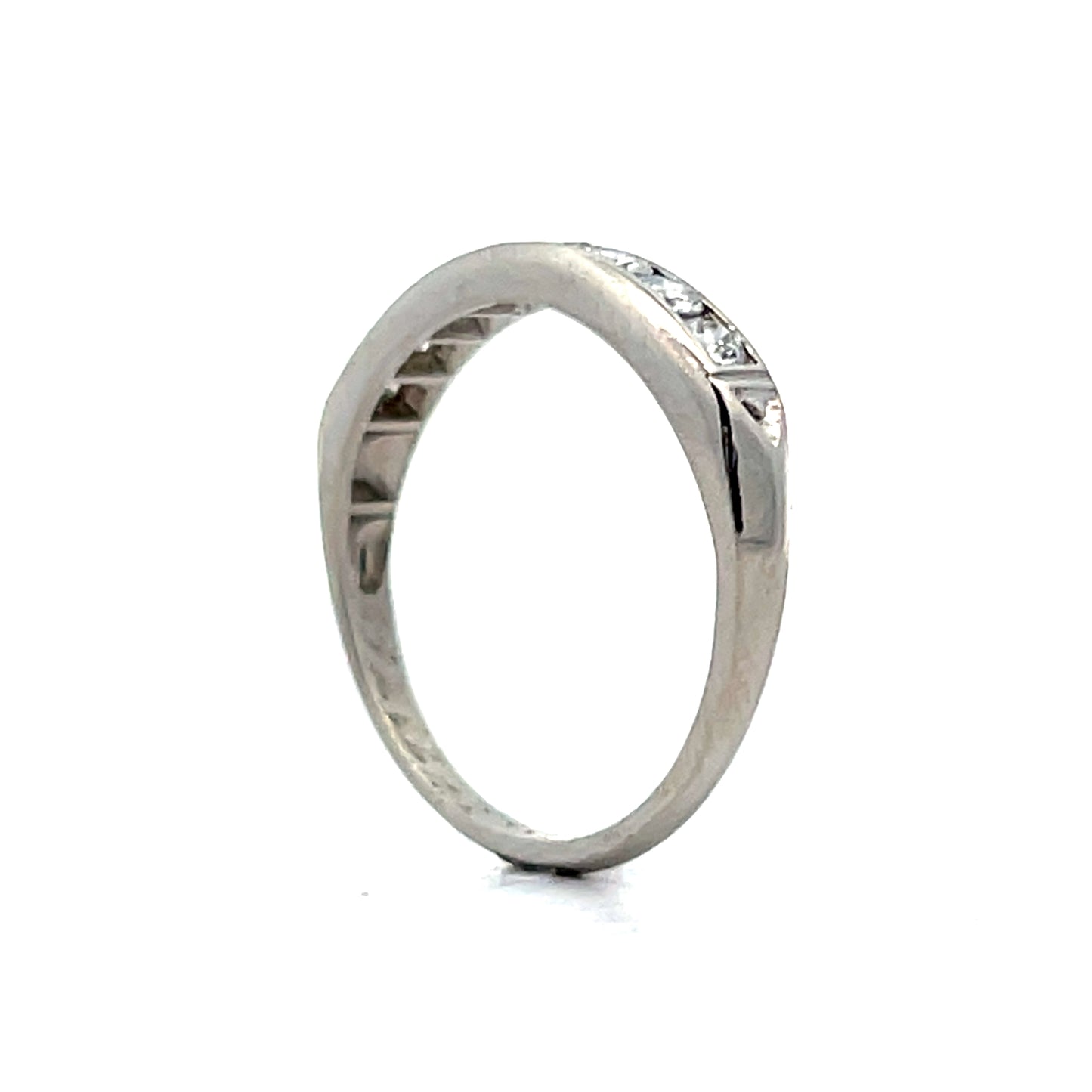 .32 Antique Art Deco Diamond Wedding Band in Platinum