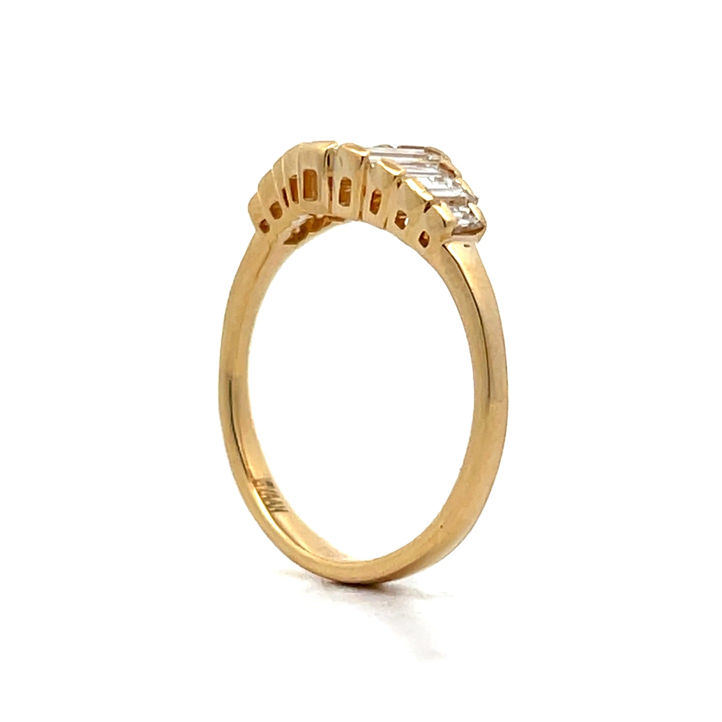 .69 Baguette Cut Diamond Engagement Ring in 18k