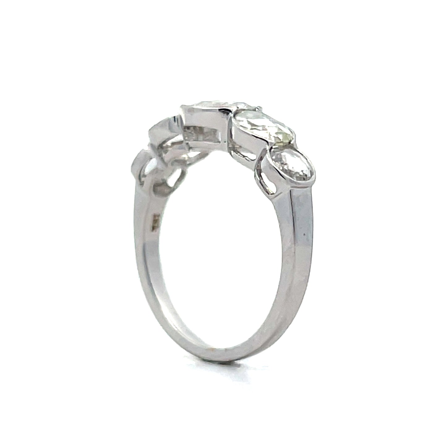 1.43 Rose Cut Diamond Stacking Ring in 18k