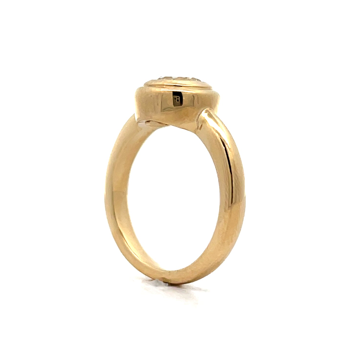 .94 Double Bezel Diamond Engagement Ring in 14k