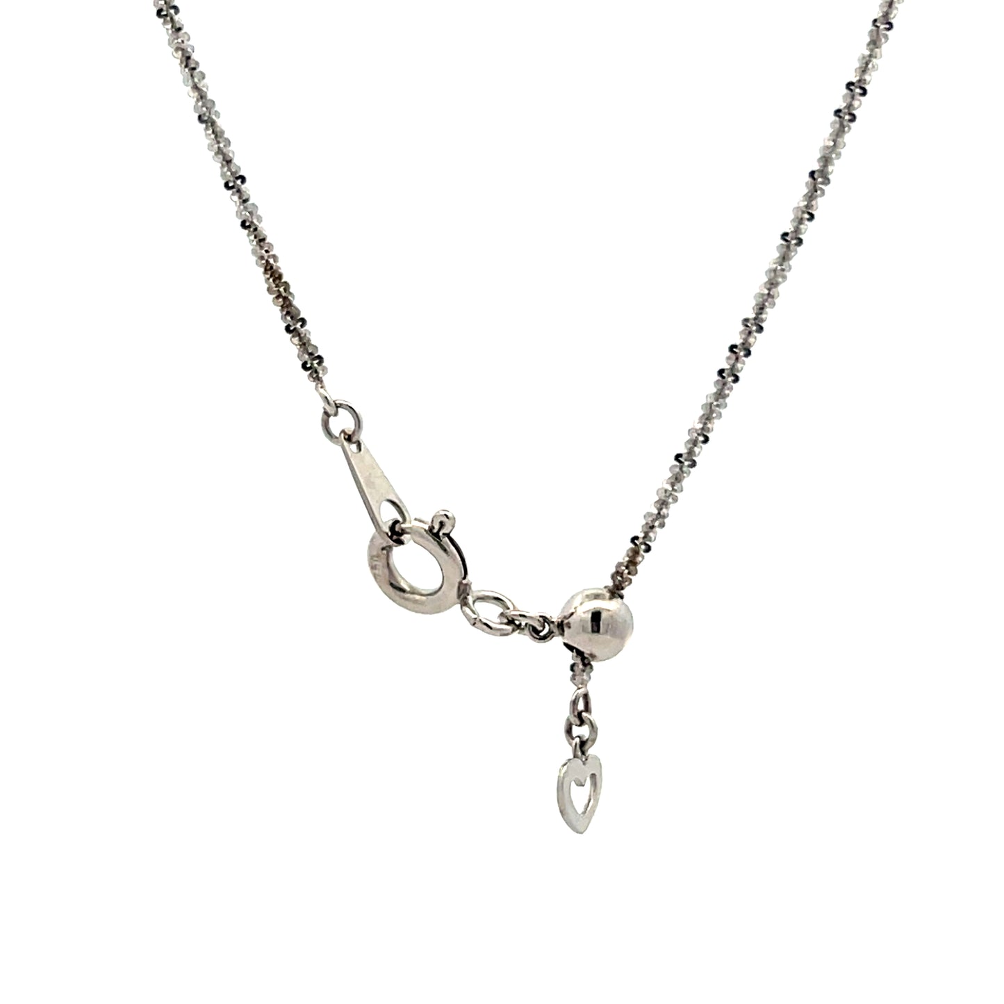 .03 Diamond Snake Pendant Necklace in 18k