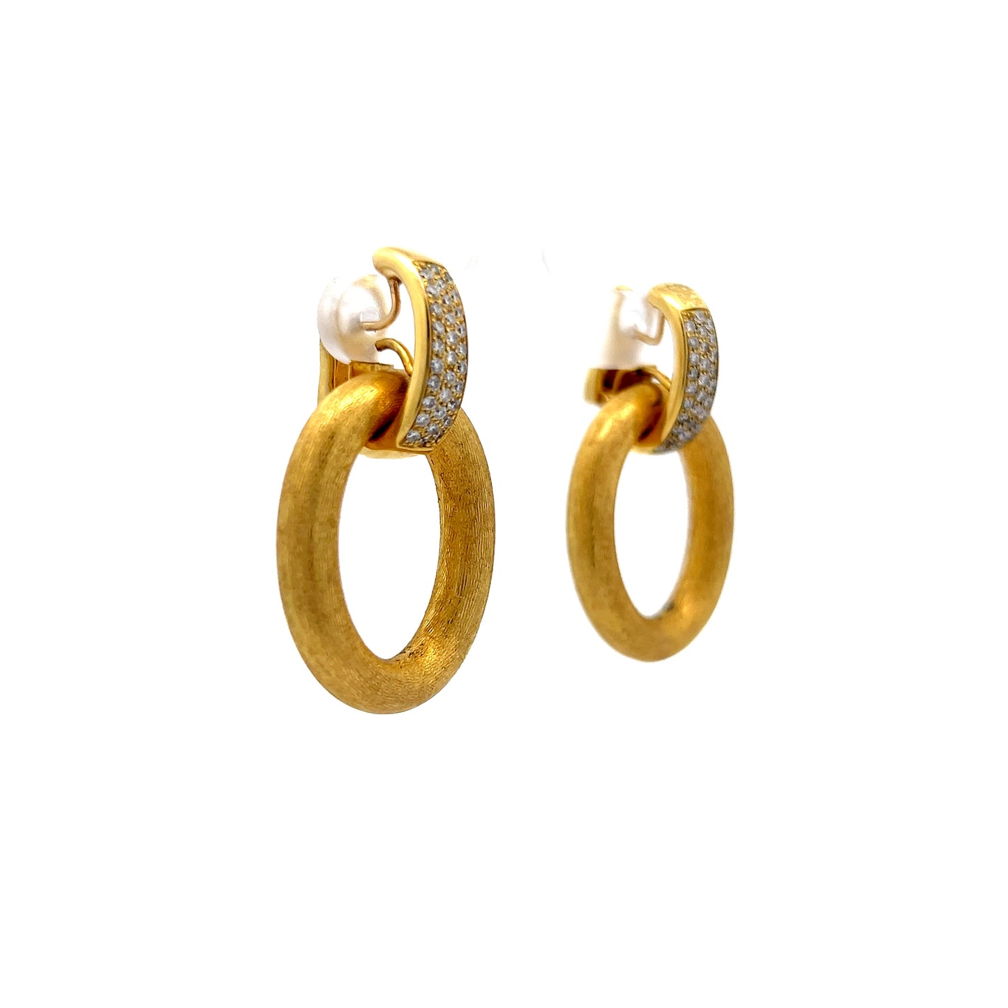 .60 Diamond Door Knocker Earrings in 18k