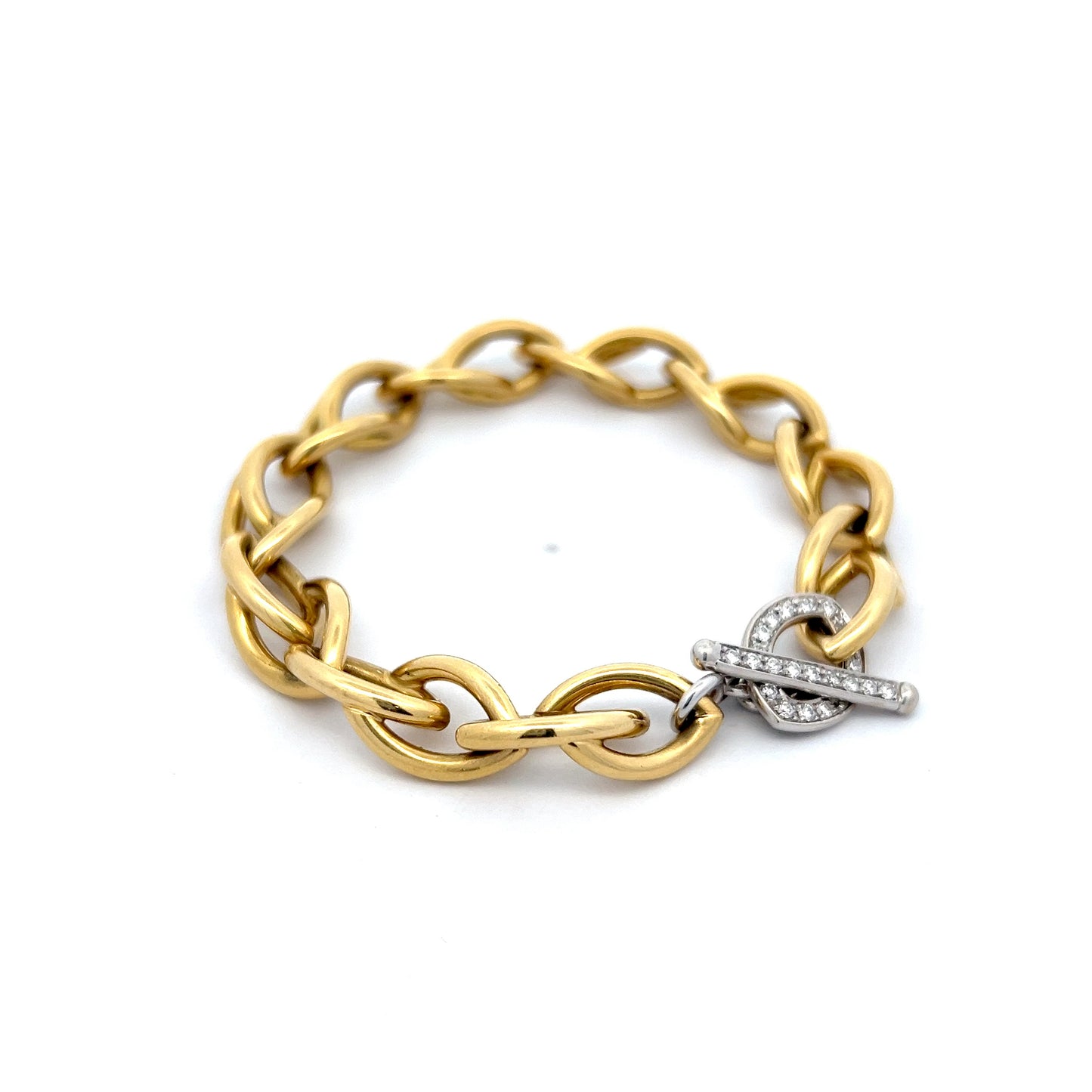 .50 Diamond Double Gold Link Bracelet in 18k