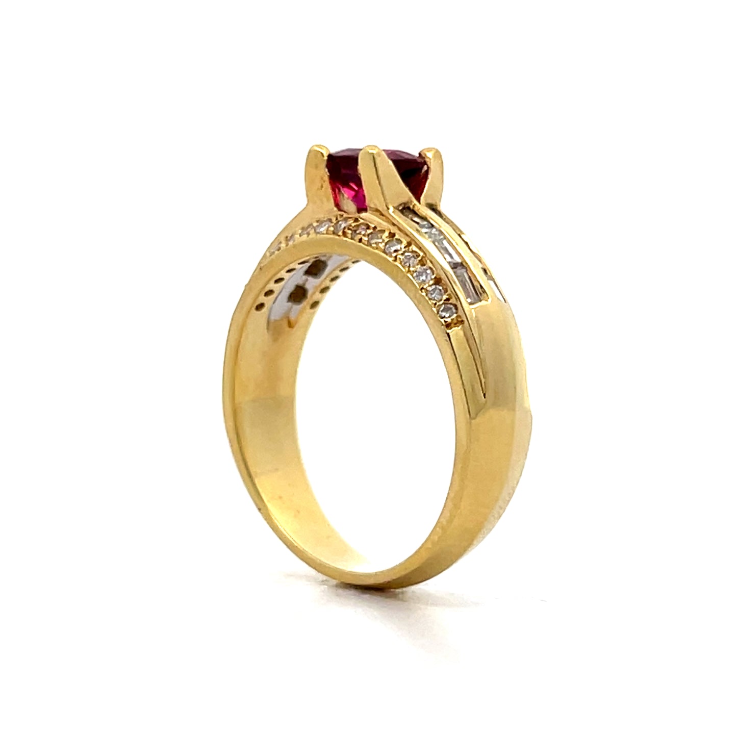 .61 Oval Pink Sapphire & Diamond Cocktail Ring in 18k
