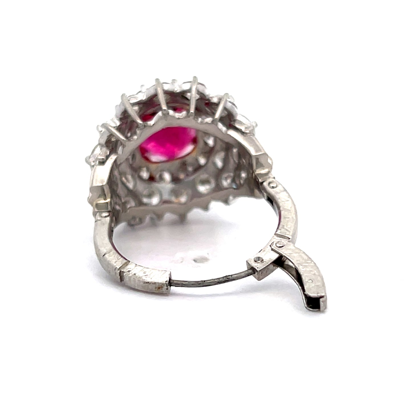 3.01 Pink Tourmaline & Diamond Ring in Platinum