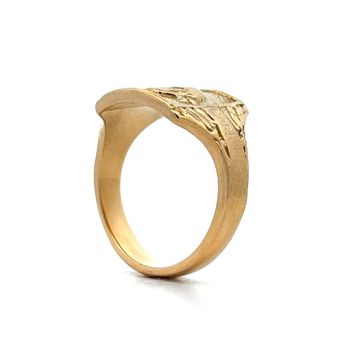 Mens Skull & Crossbones Momento Mori Ring in 18k