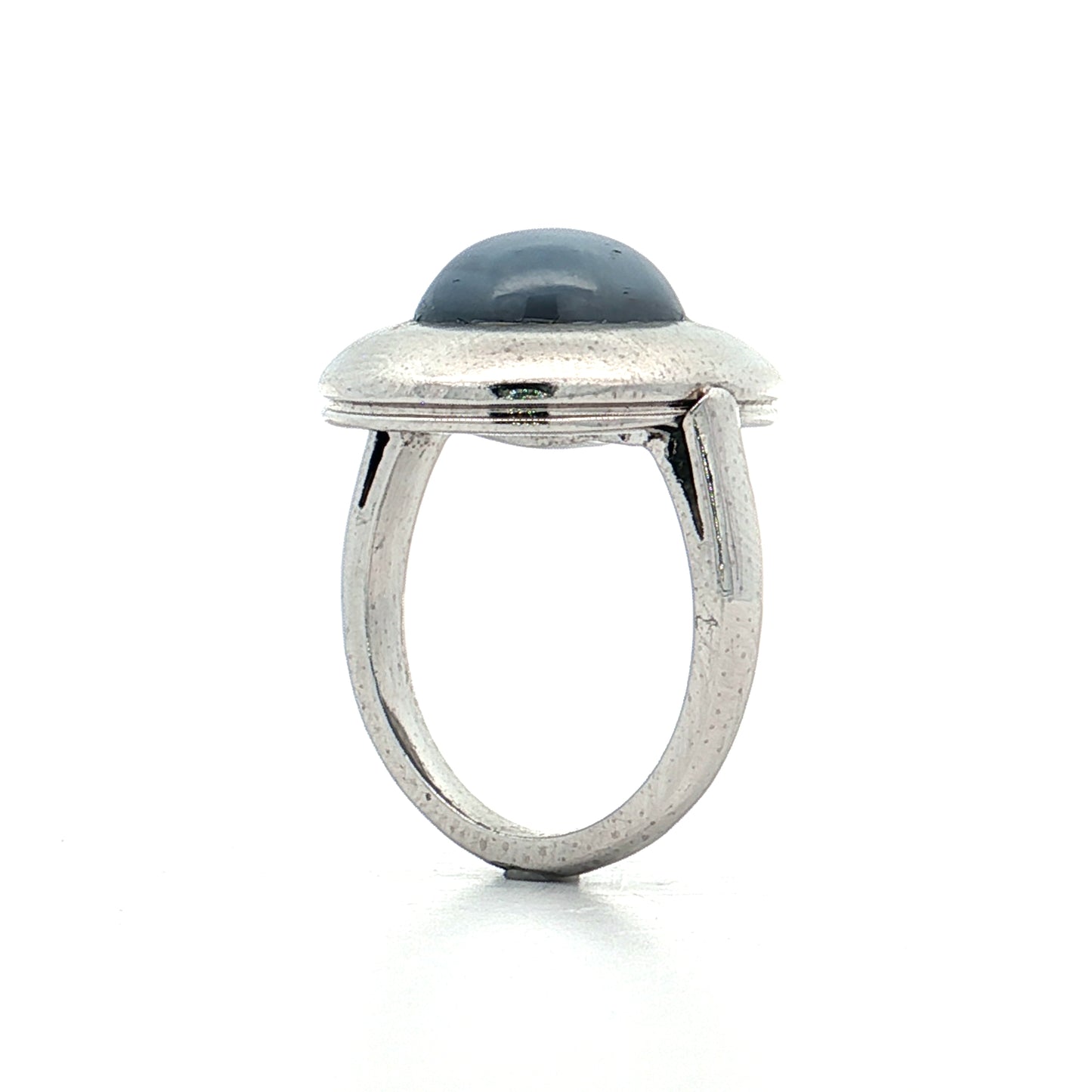 9.41 Cabochon Star Sapphire Cocktail Ring Platinum