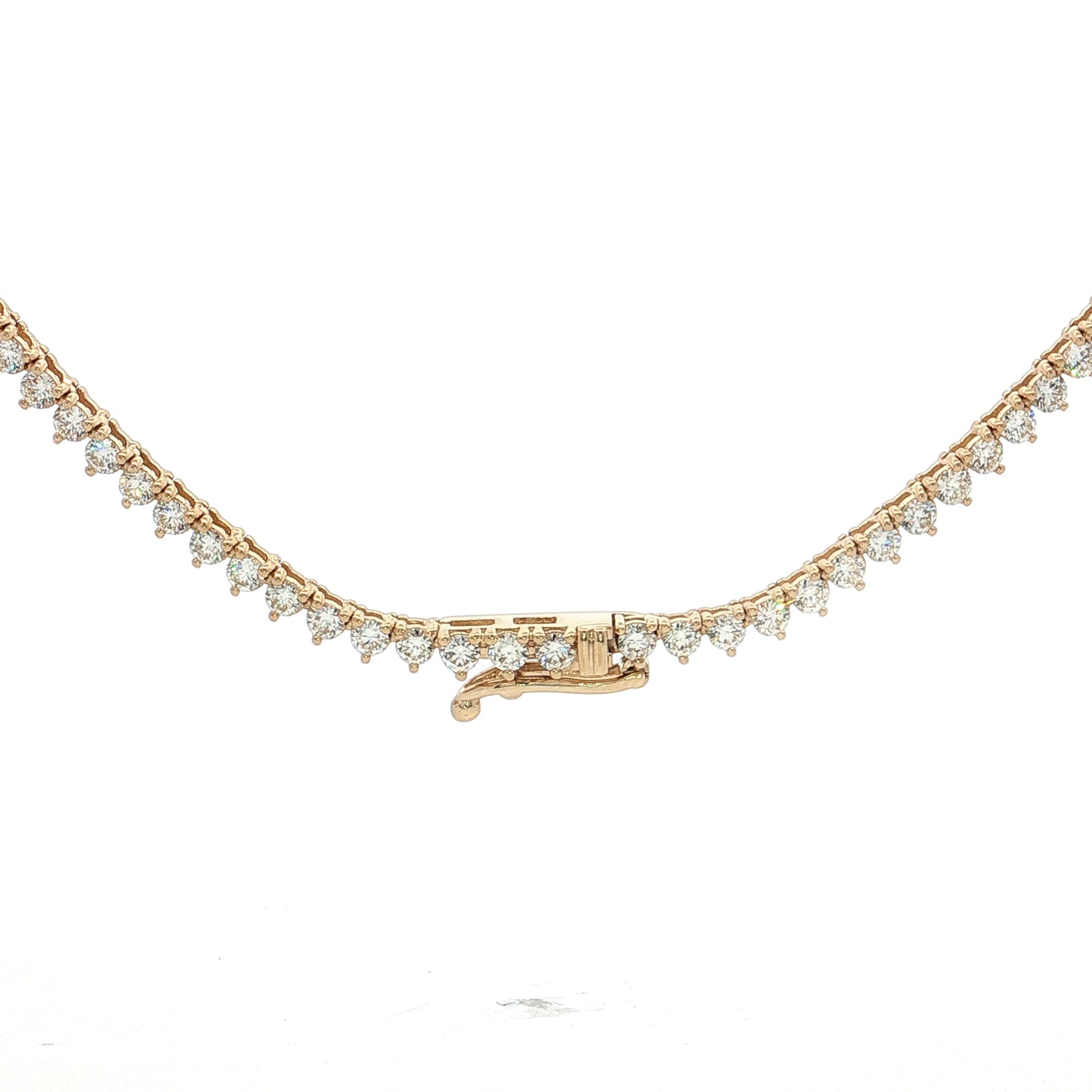 5.21 Diamond Tennis Necklace 14k Yellow Gold