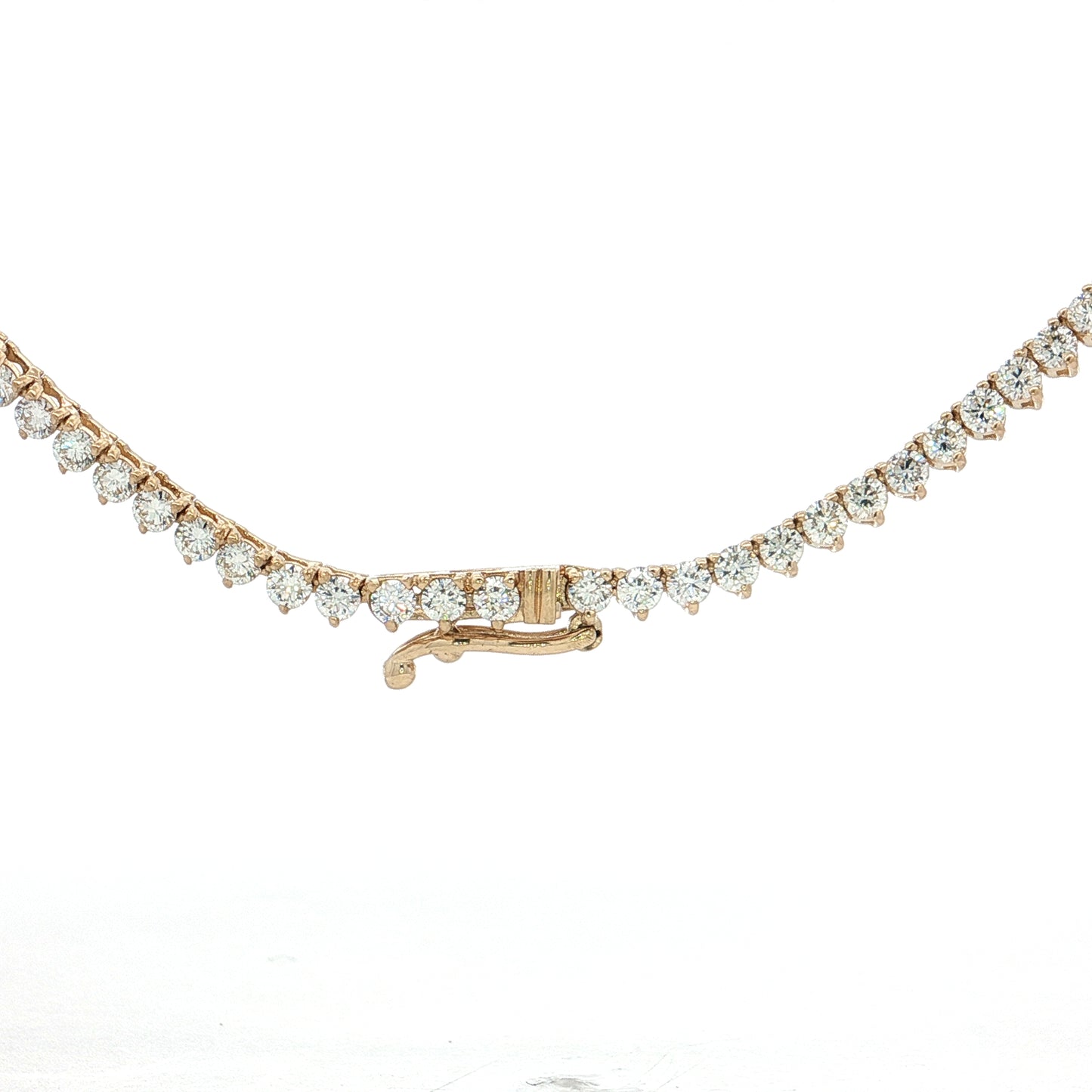 6.12 Round Brilliant Diamond Tennis Necklace 14k