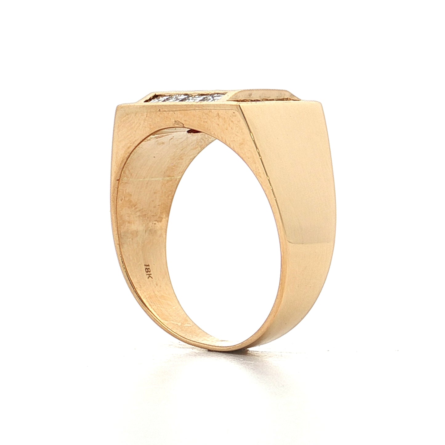 .88 Mens Ruby & Diamond Ring 14k Yellow Gold