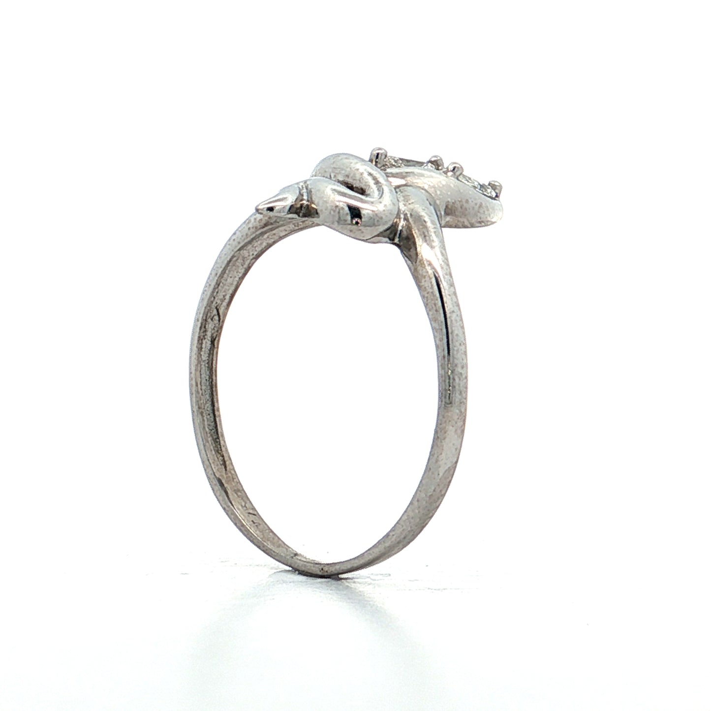 .25 Diamond Snake Cocktail Ring 18k White Gold