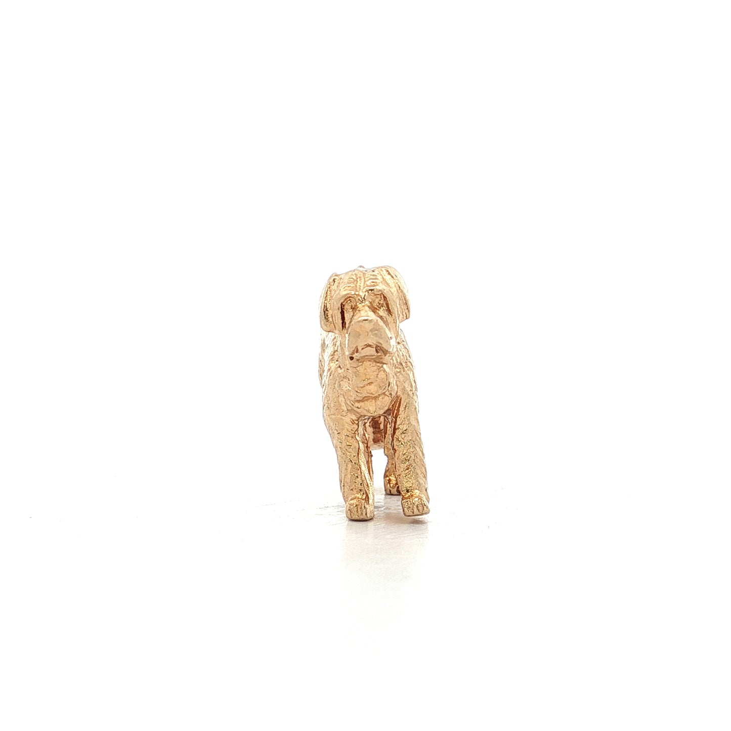 Saint Bernard Dog Charm 14k Yellow Gold
