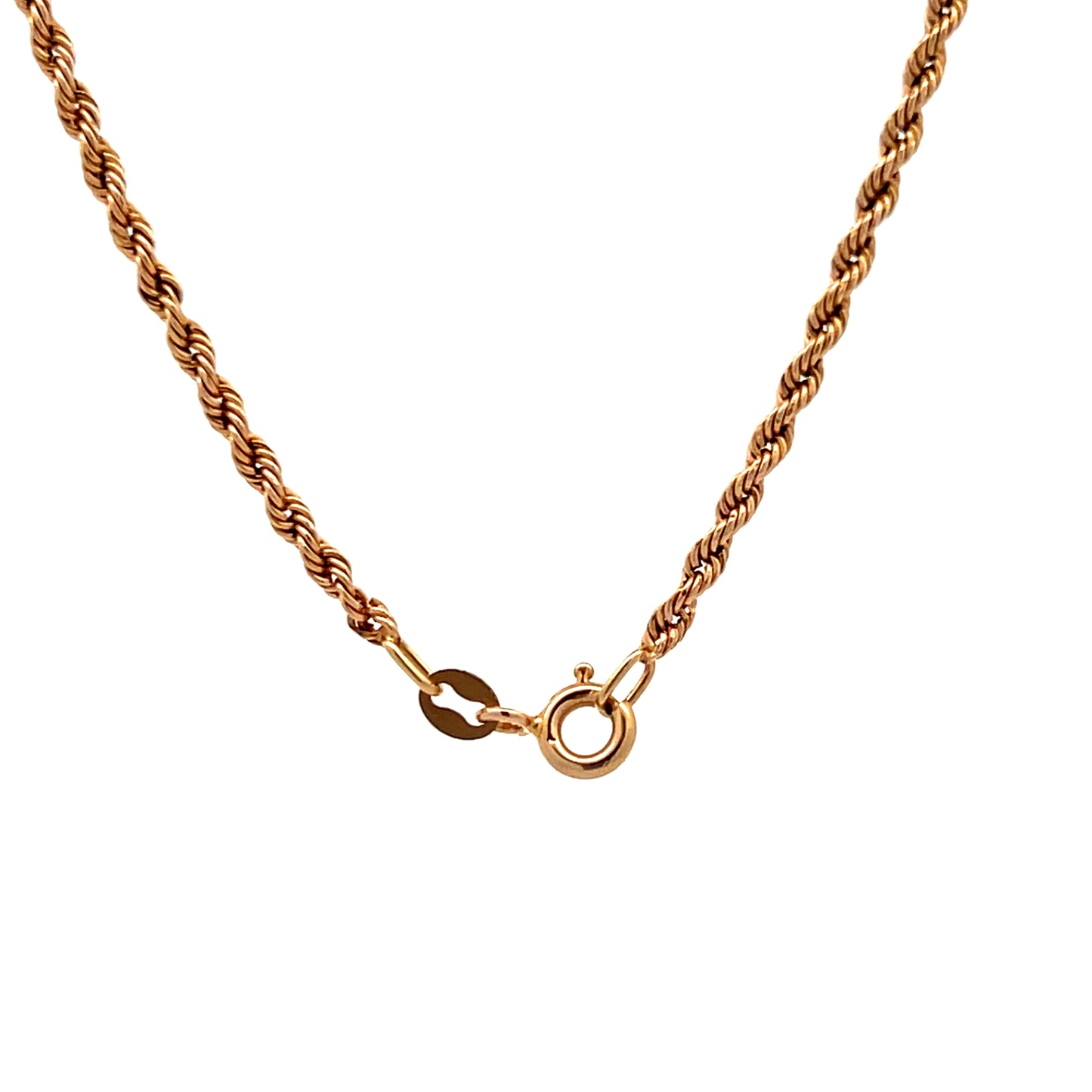 23" Rope Chain Necklace 14k Rose Gold