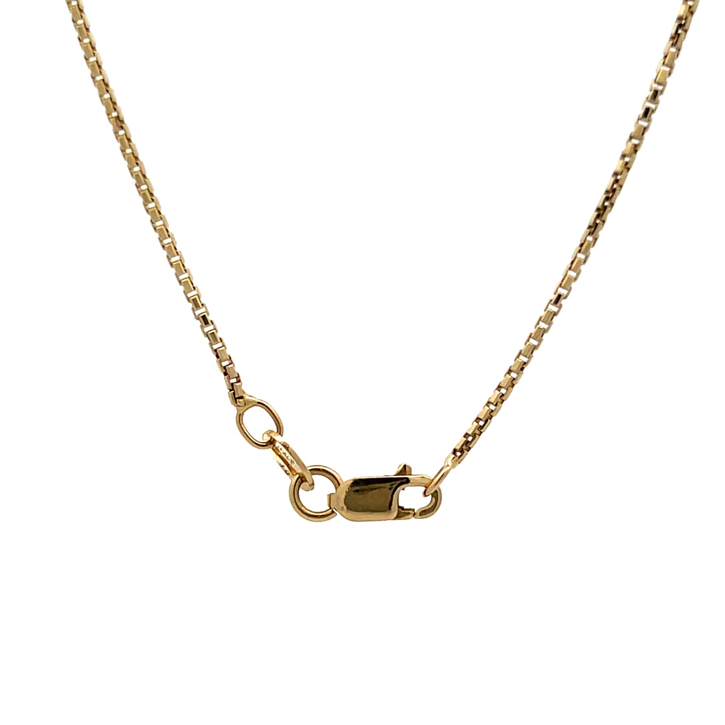 16" Square Link Box Chain Necklace 14k Yellow Gold