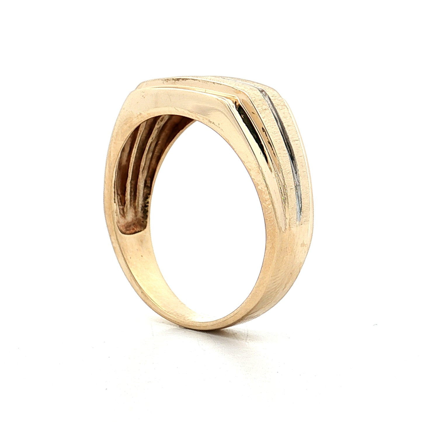 Diamond Men's Ring 10k Yellow Gold