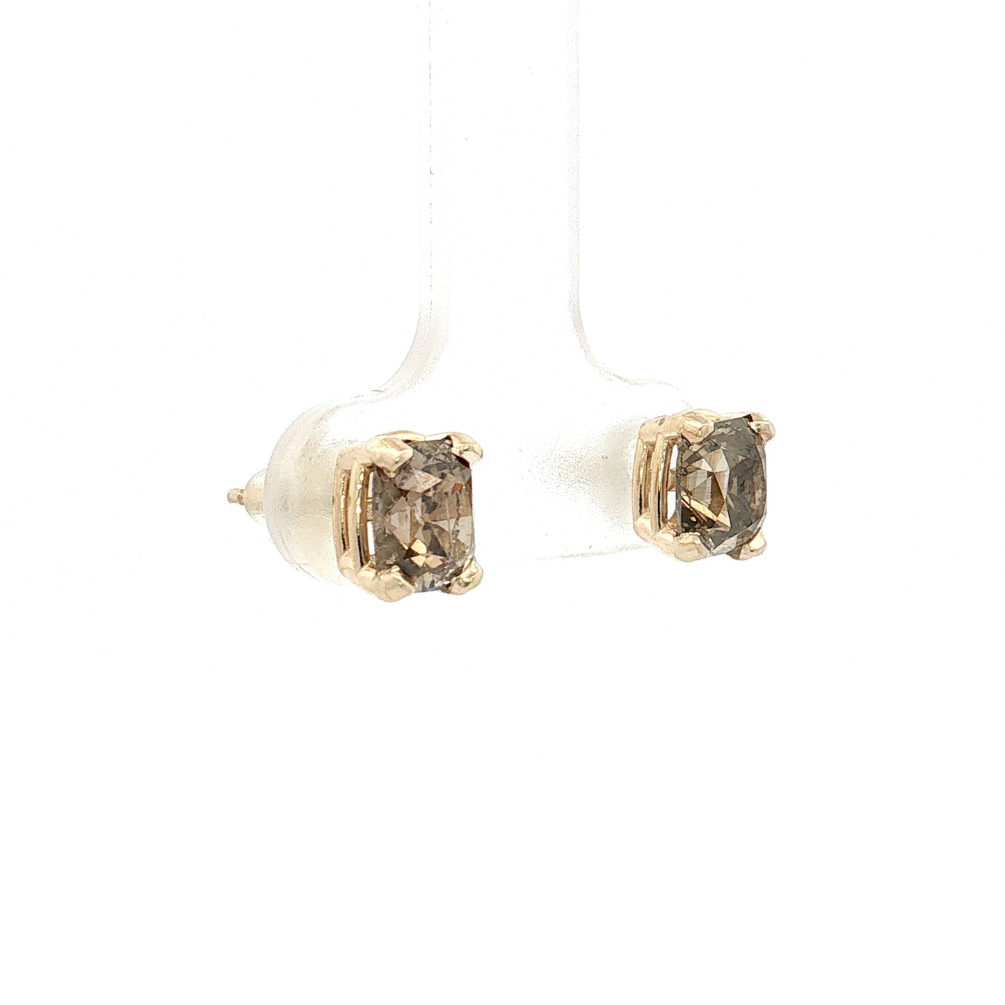 2.01 Fancy Brown Diamond Stud Earrings 14k