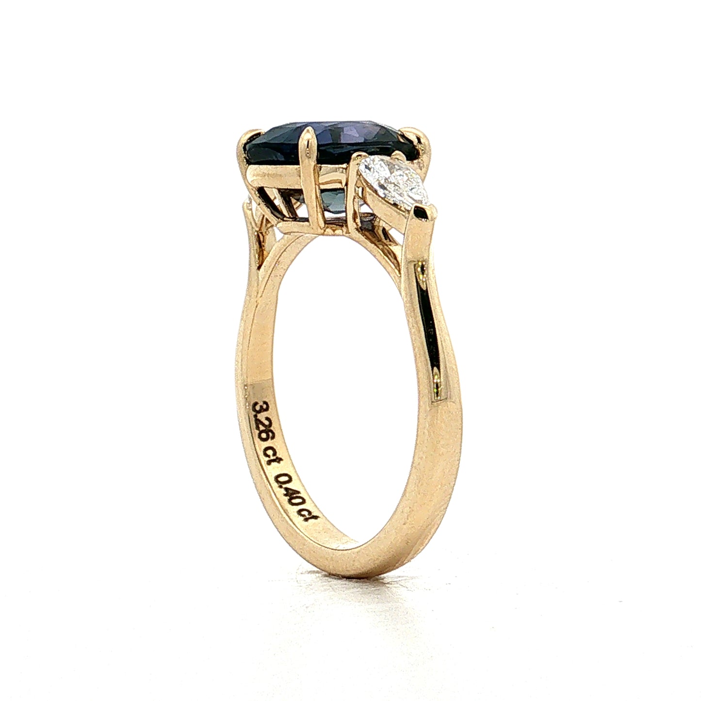 3.26 Color Change Sapphire Engagement Ring 14k