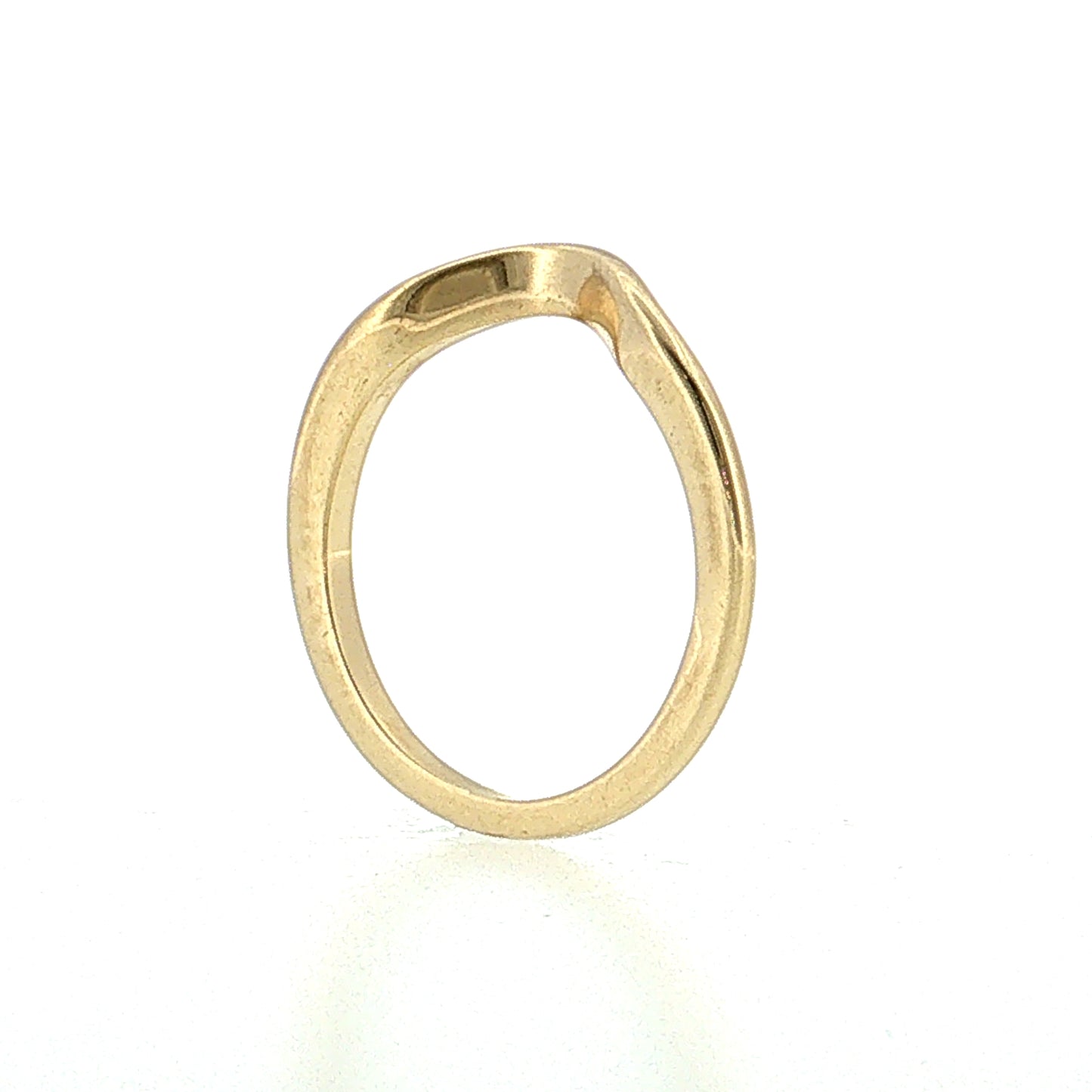 Simple Contoured Stacking Band 14k Yellow Gold