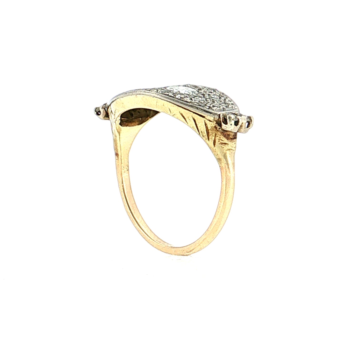 .93 Vintage Retro Diamond Cocktail Ring 14k