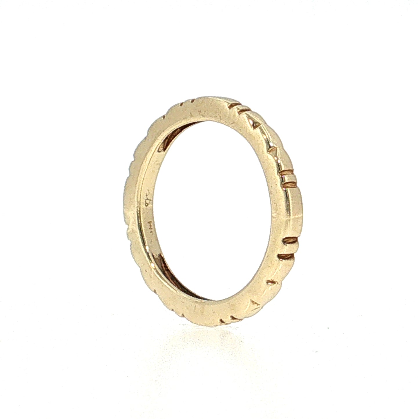 Textured Stacking Band 14k Yellow Gold