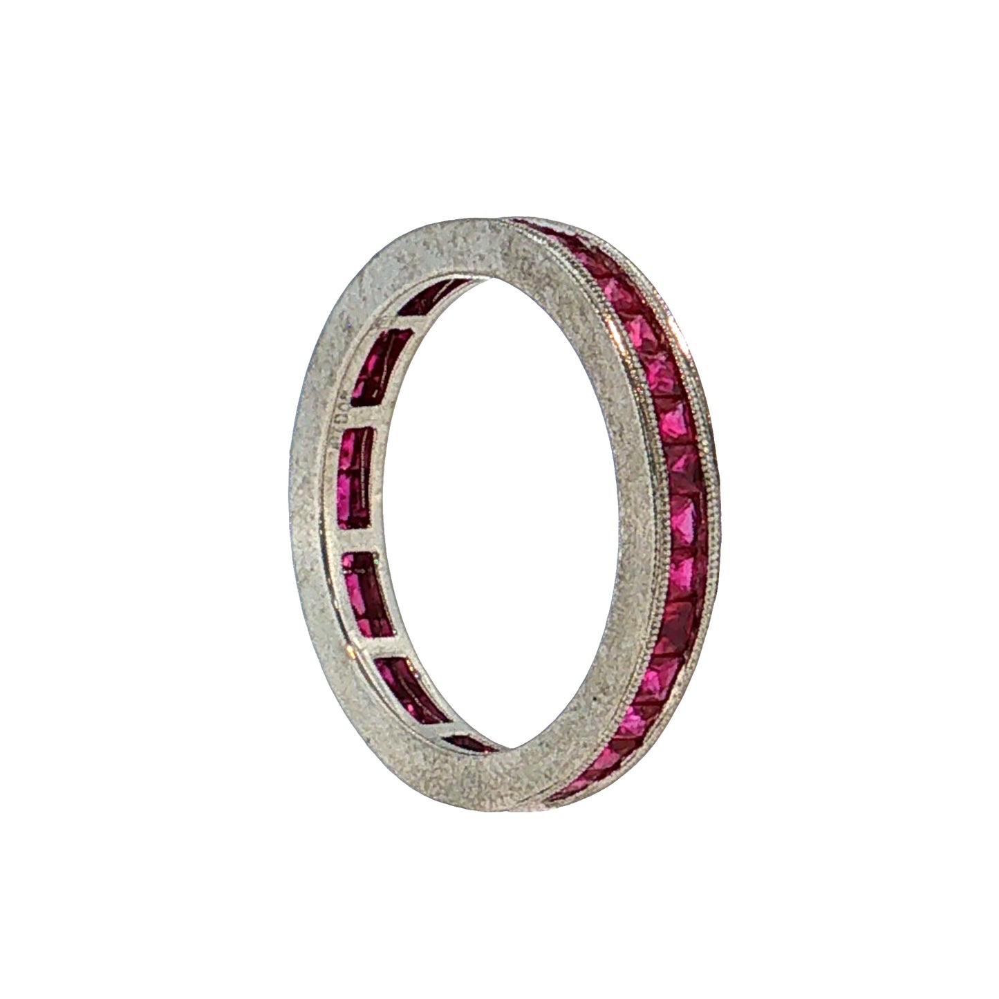 2.00 Ruby Eternity Wedding Band Platinum