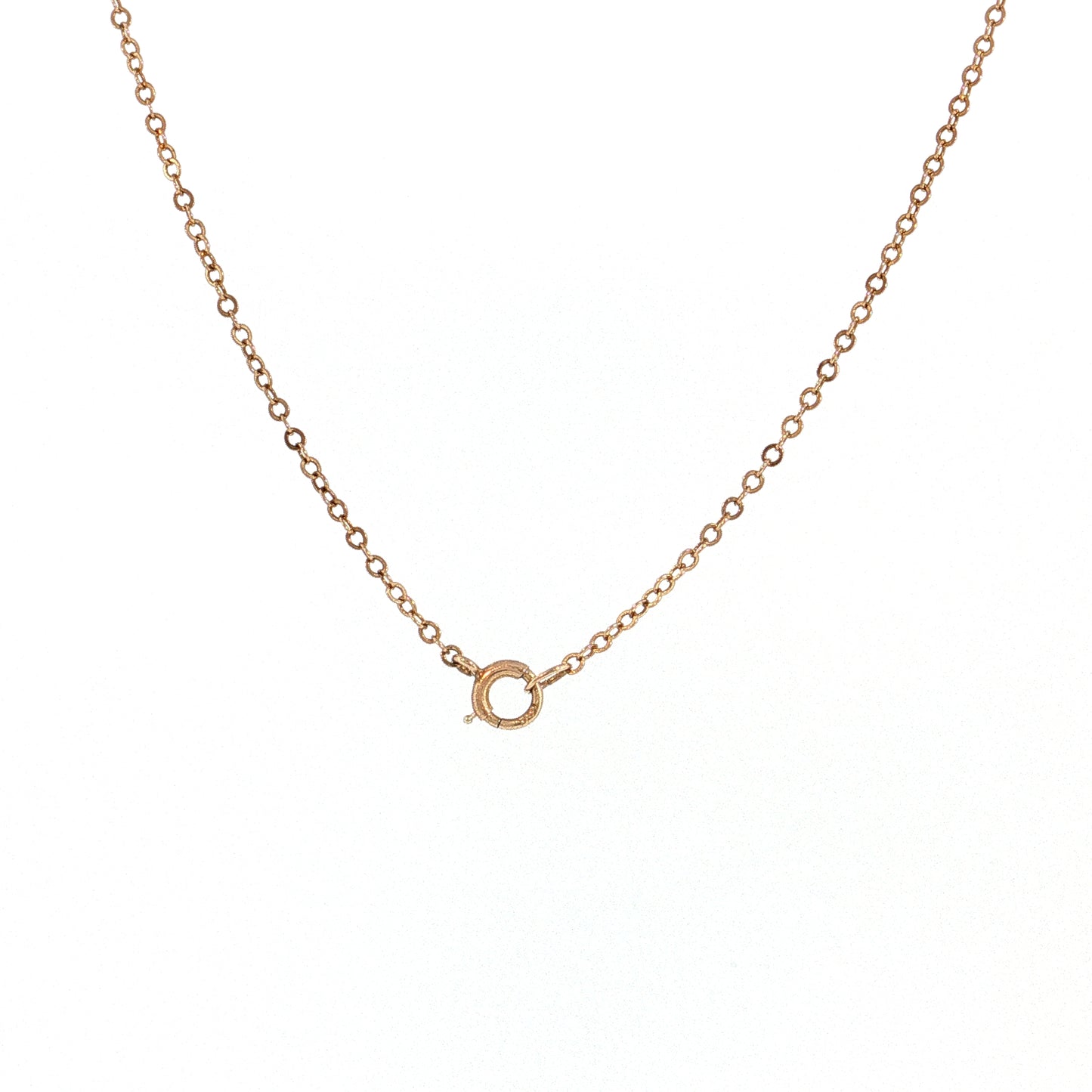 19" Vintage Retro Diamond & Onyx Pendant Necklace 10k