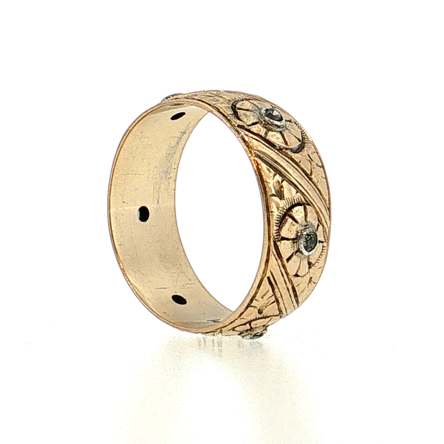 .13 Antique Art Nouveau Diamond Ring 14k