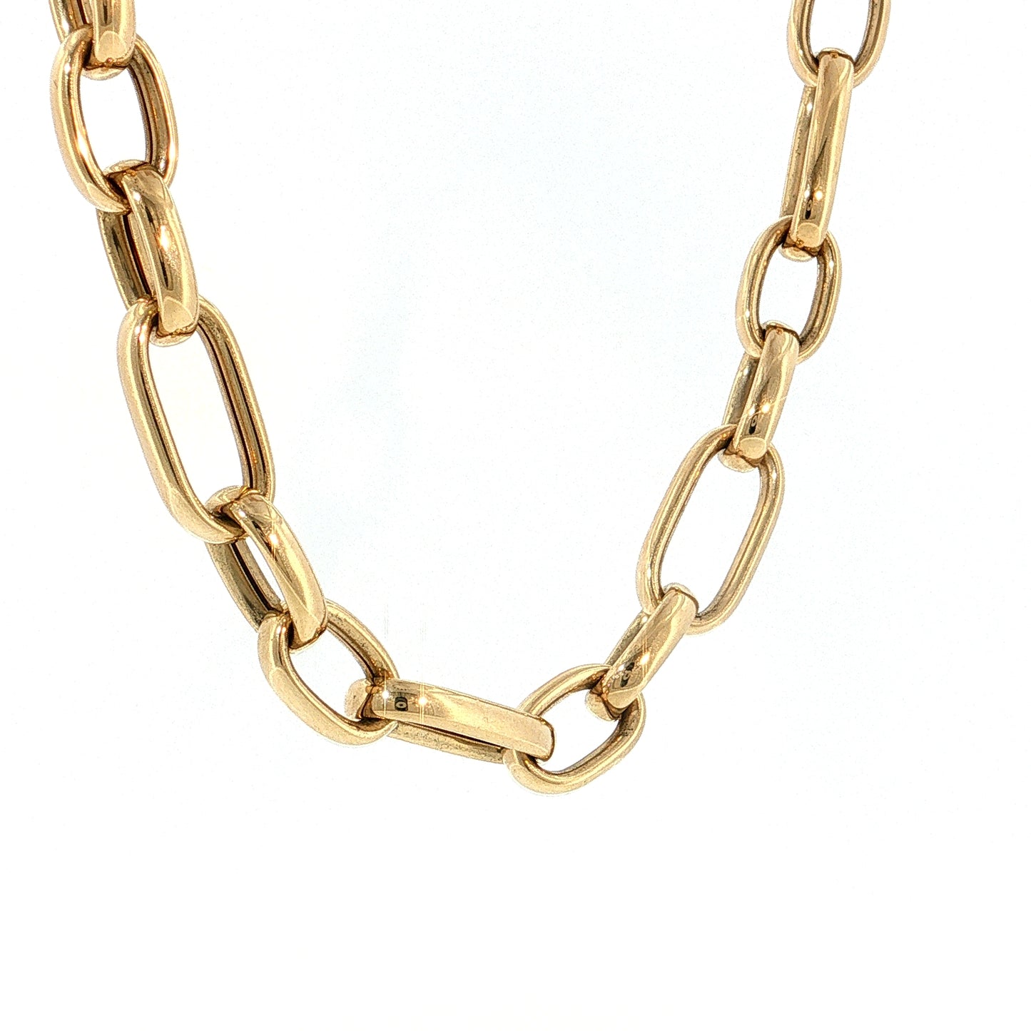 Ralph Lauren Paperclip Chain Necklace 14k Yellow Gold