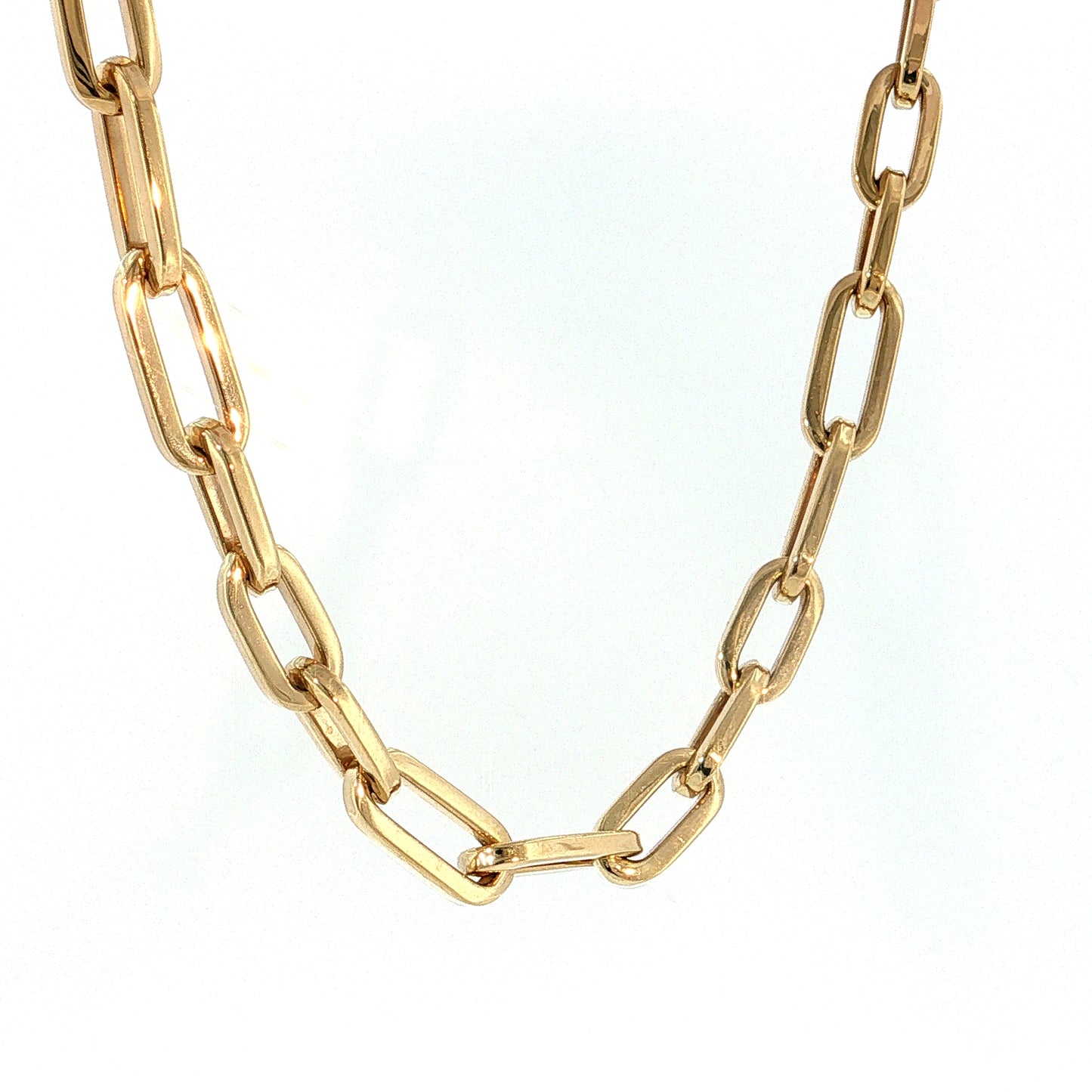 18" Paperclip Chain Necklace 14k Yellow Gold