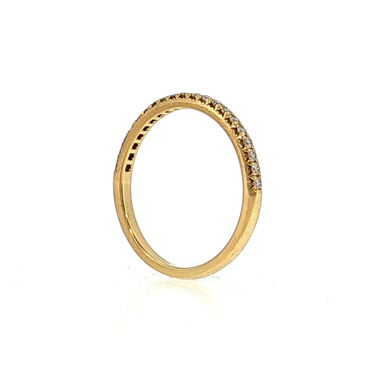 Diamond Half-Eternity Band 18k Yellow Gold